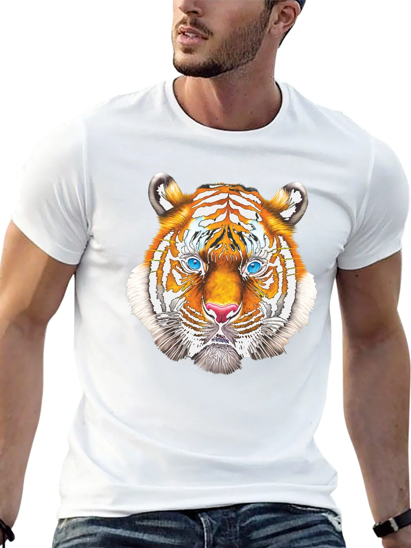 Cool Tiger Graphic Tee - Black