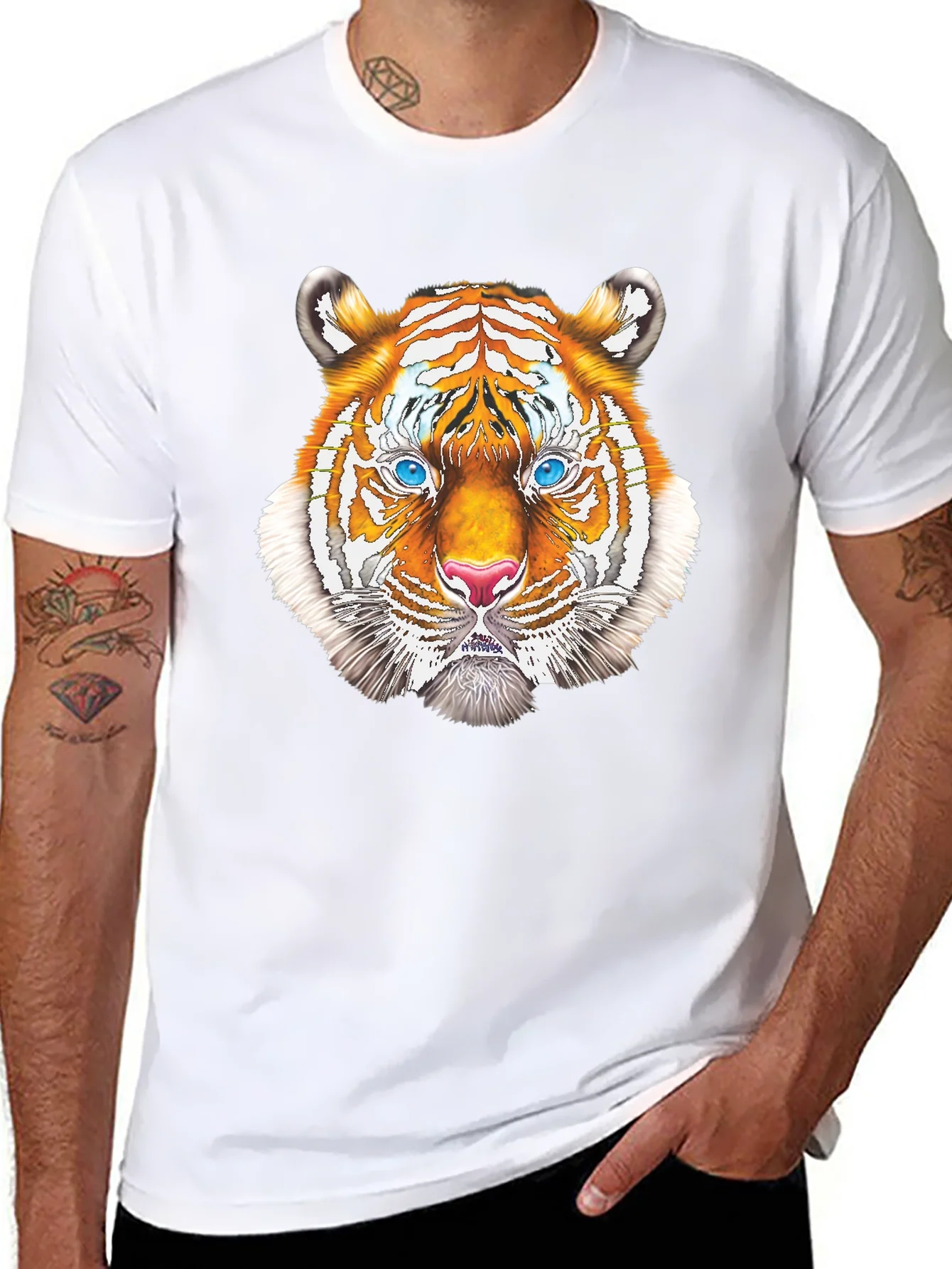 Cool Tiger Graphic Tee - Black