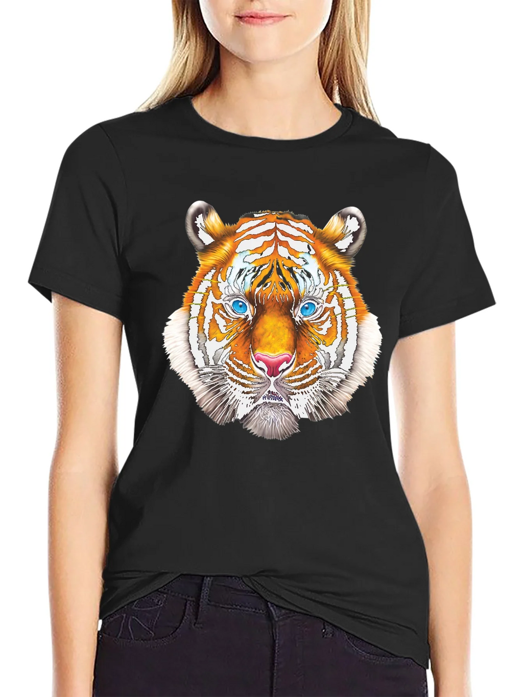 Cool Tiger Graphic Tee - Black