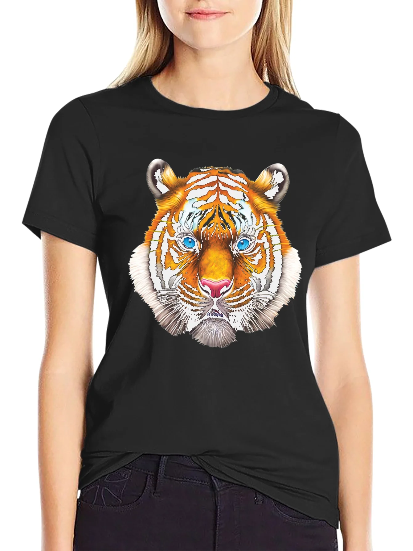 Cool Tiger Graphic Tee - Black