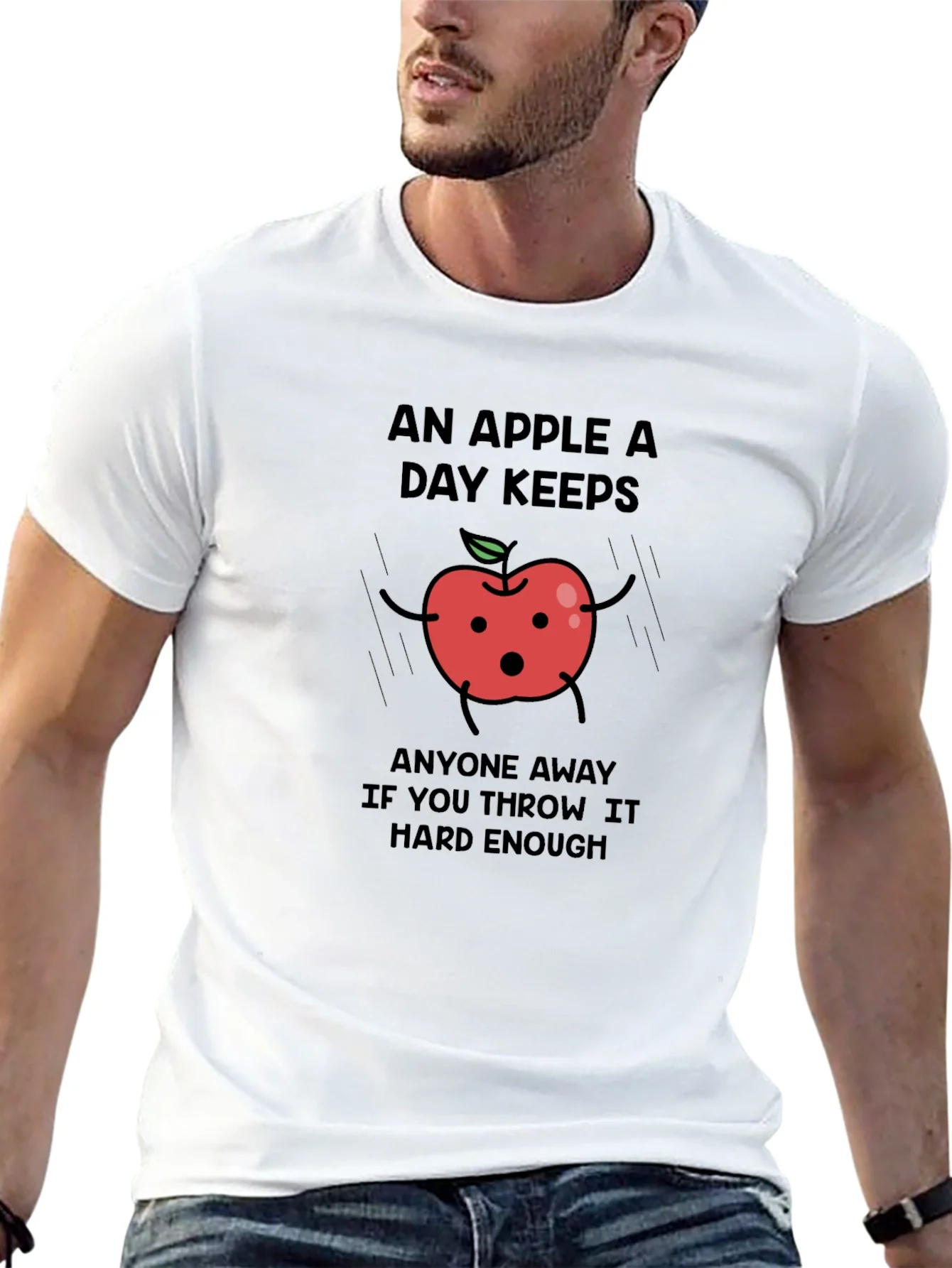 Funny Apple T-Shirt - An Apple a Day Keeps...
