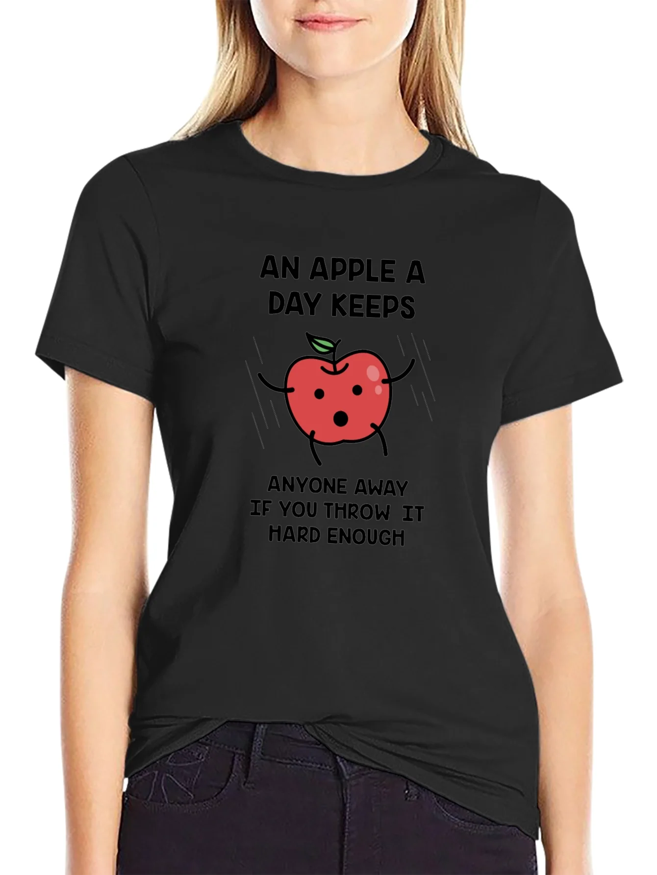 Funny Apple T-Shirt - An Apple a Day Keeps...