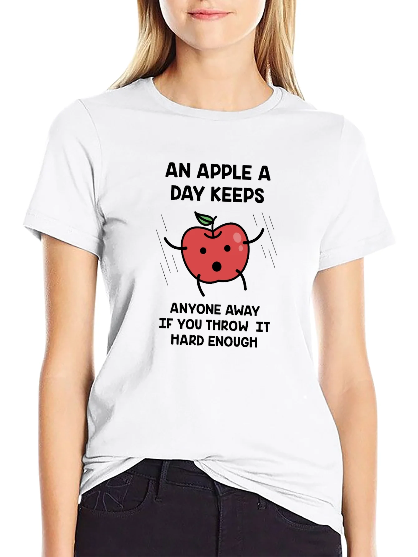 Funny Apple T-Shirt - An Apple a Day Keeps...