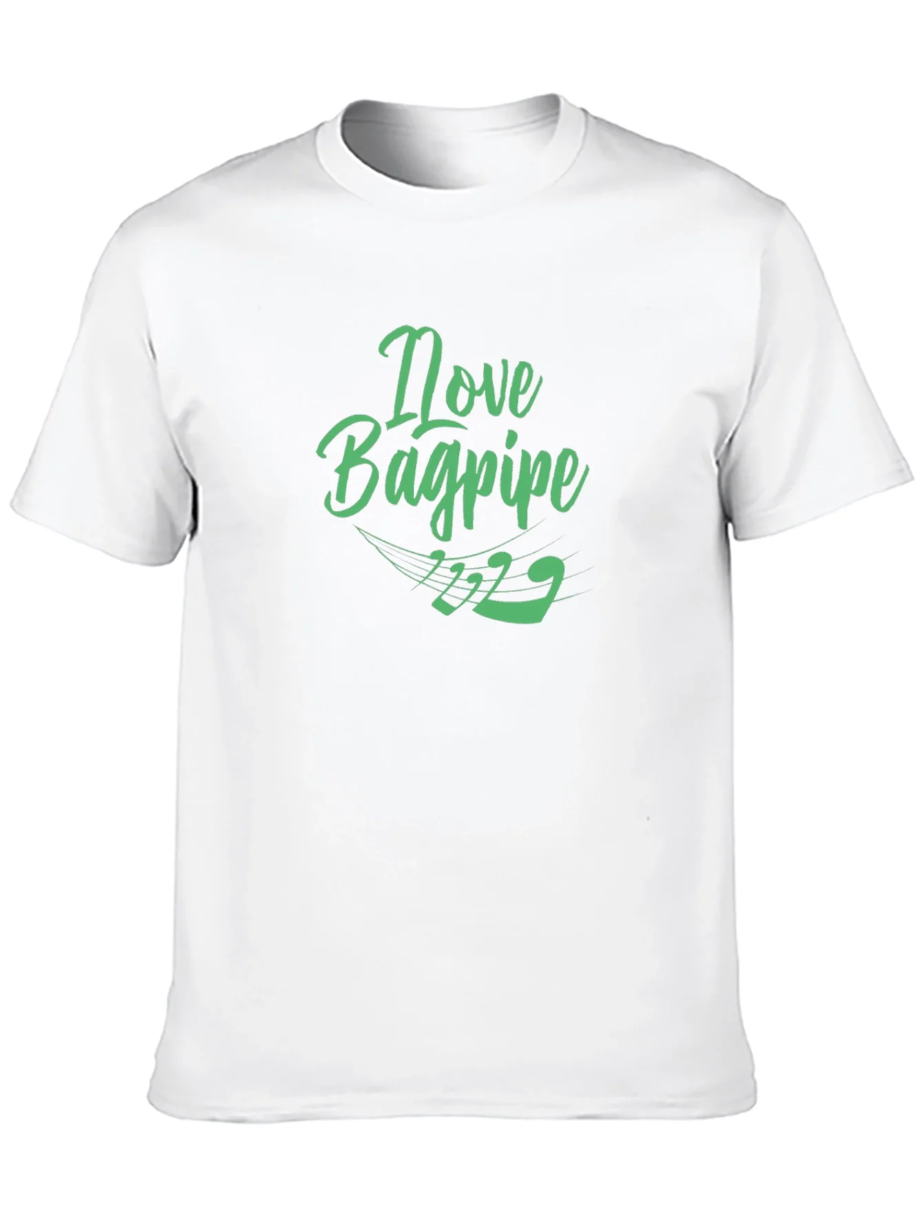 I Love Bagpipe Black T-Shirt - Unique Design
