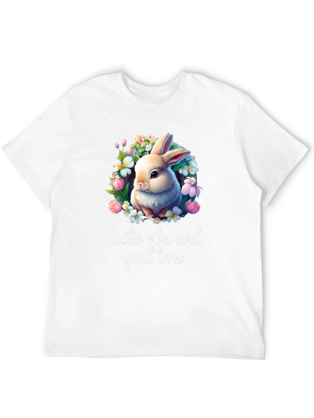 Easter Vibes Bunny Graphic T-Shirt