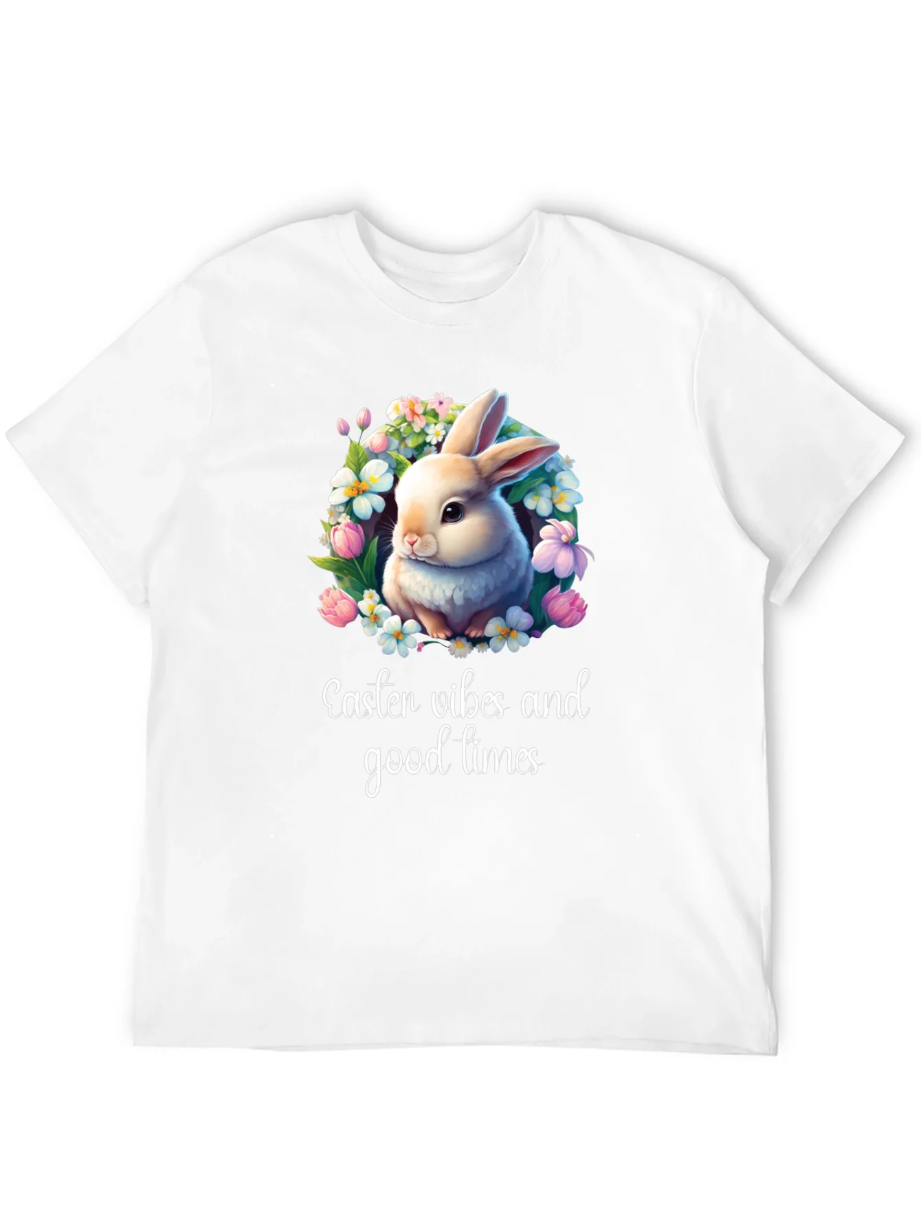 Easter Vibes Bunny Graphic T-Shirt