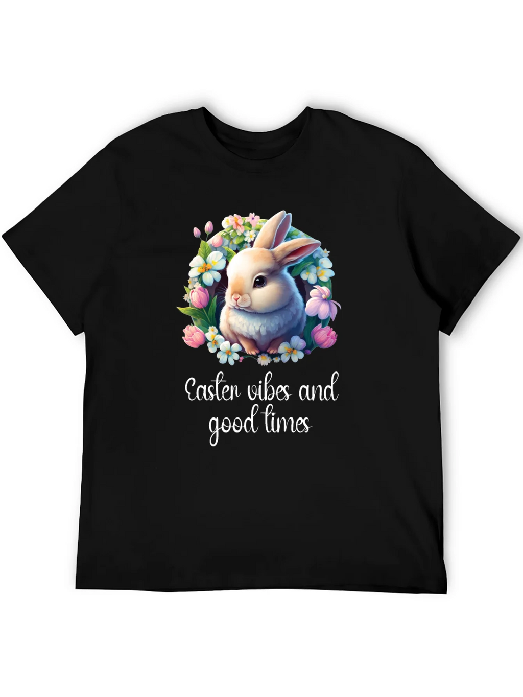 Easter Vibes Bunny Graphic T-Shirt