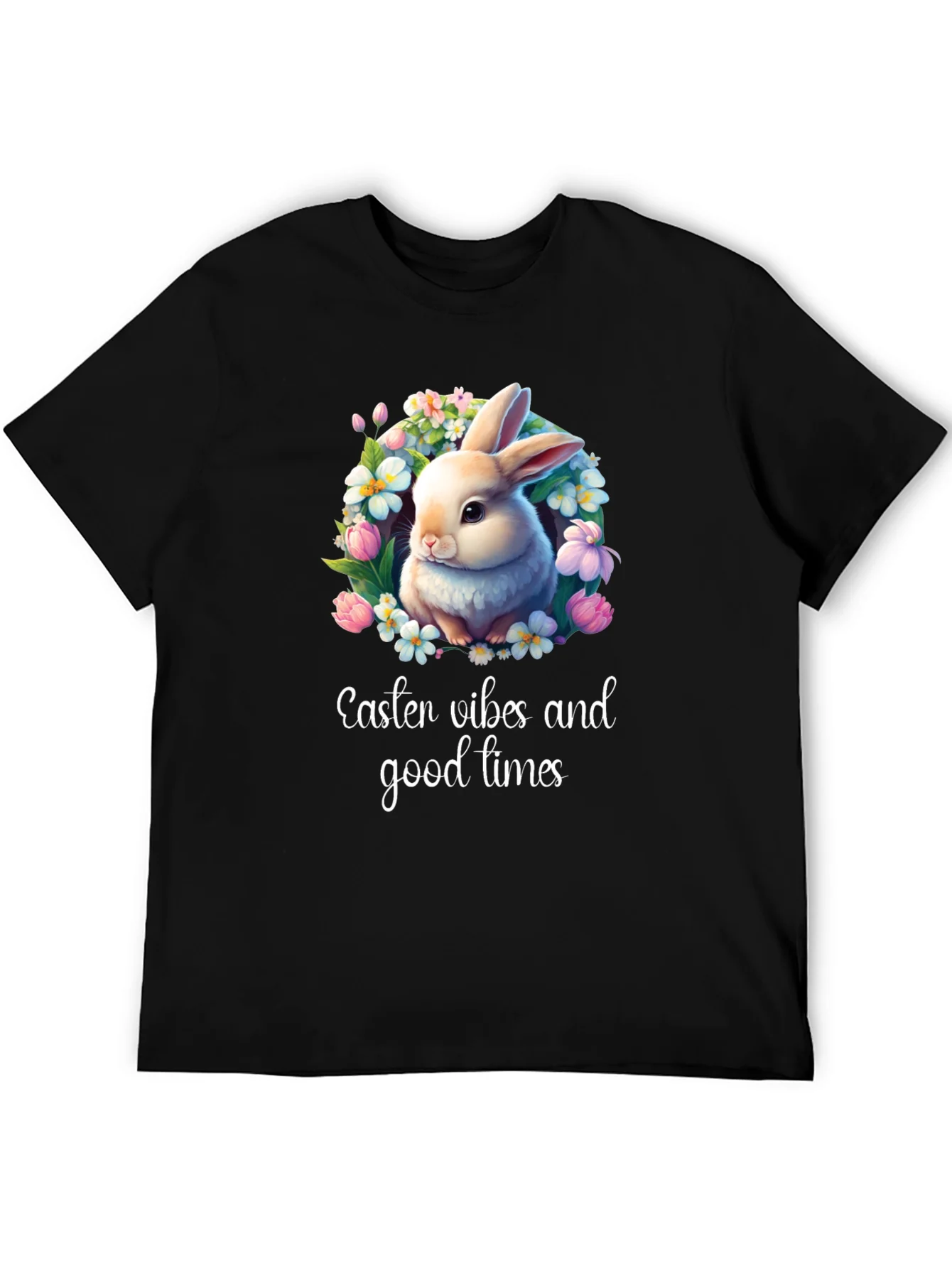 Easter Vibes Bunny Graphic T-Shirt