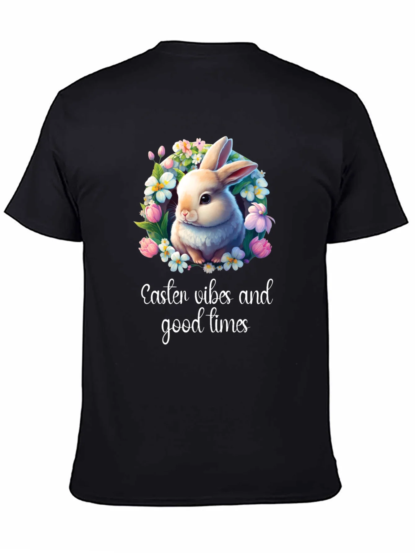 Easter Vibes Bunny Graphic T-Shirt