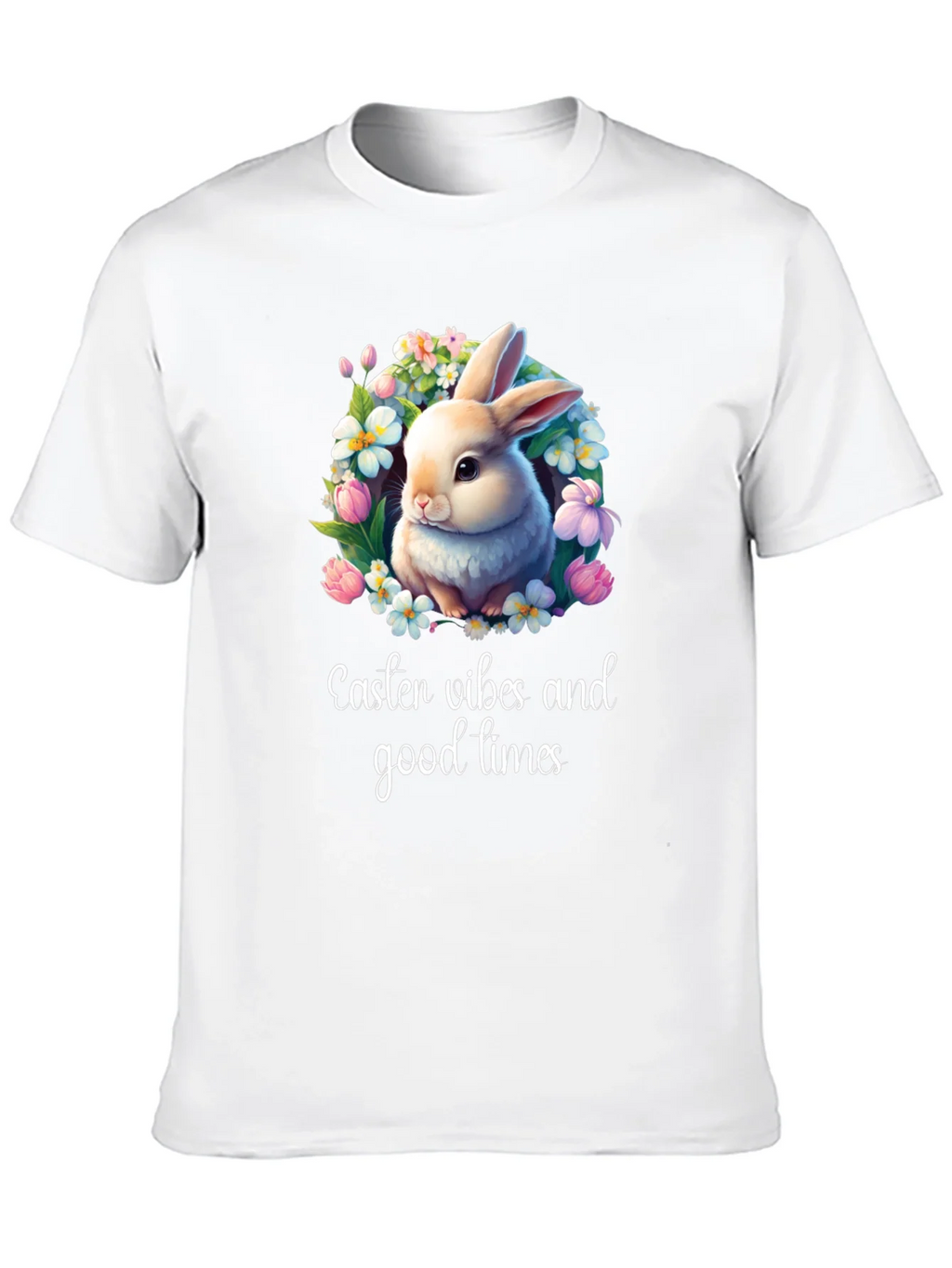 Easter Vibes Bunny Graphic T-Shirt