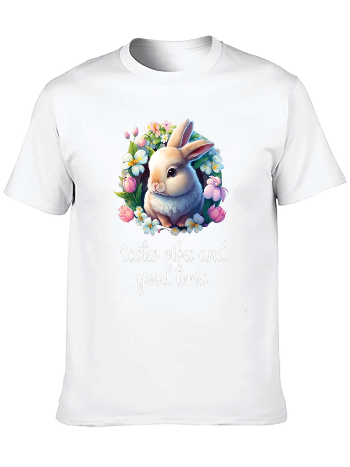 Easter Vibes Bunny Graphic T-Shirt