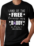 Land of the Free Daddy Military Child T-Shirt