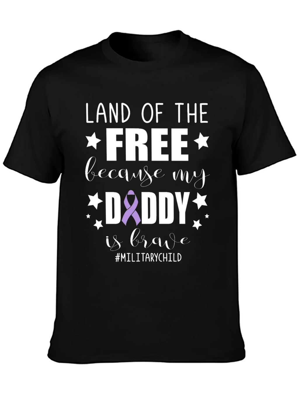 Land of the Free Daddy Military Child T-Shirt