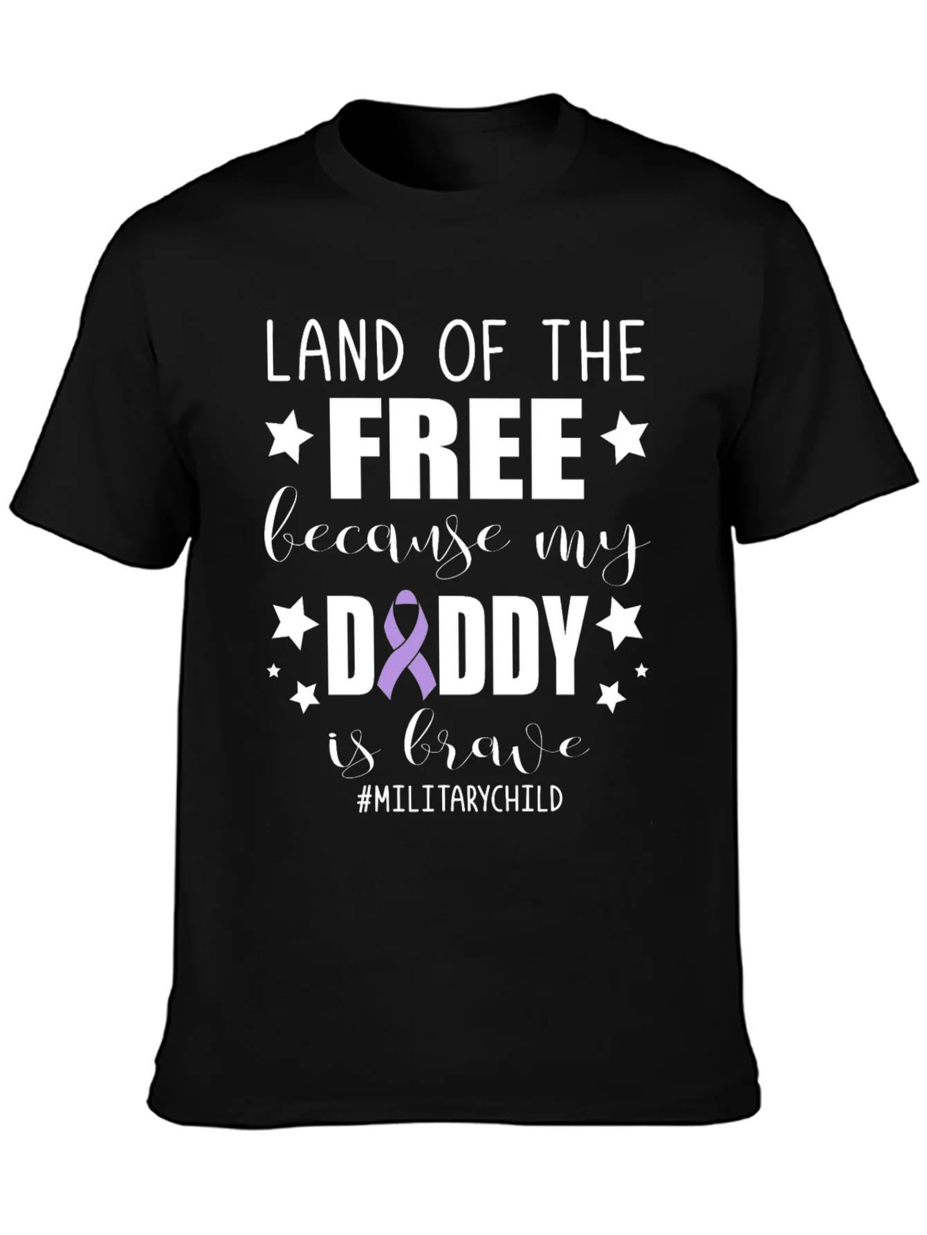 Land of the Free Daddy Military Child T-Shirt