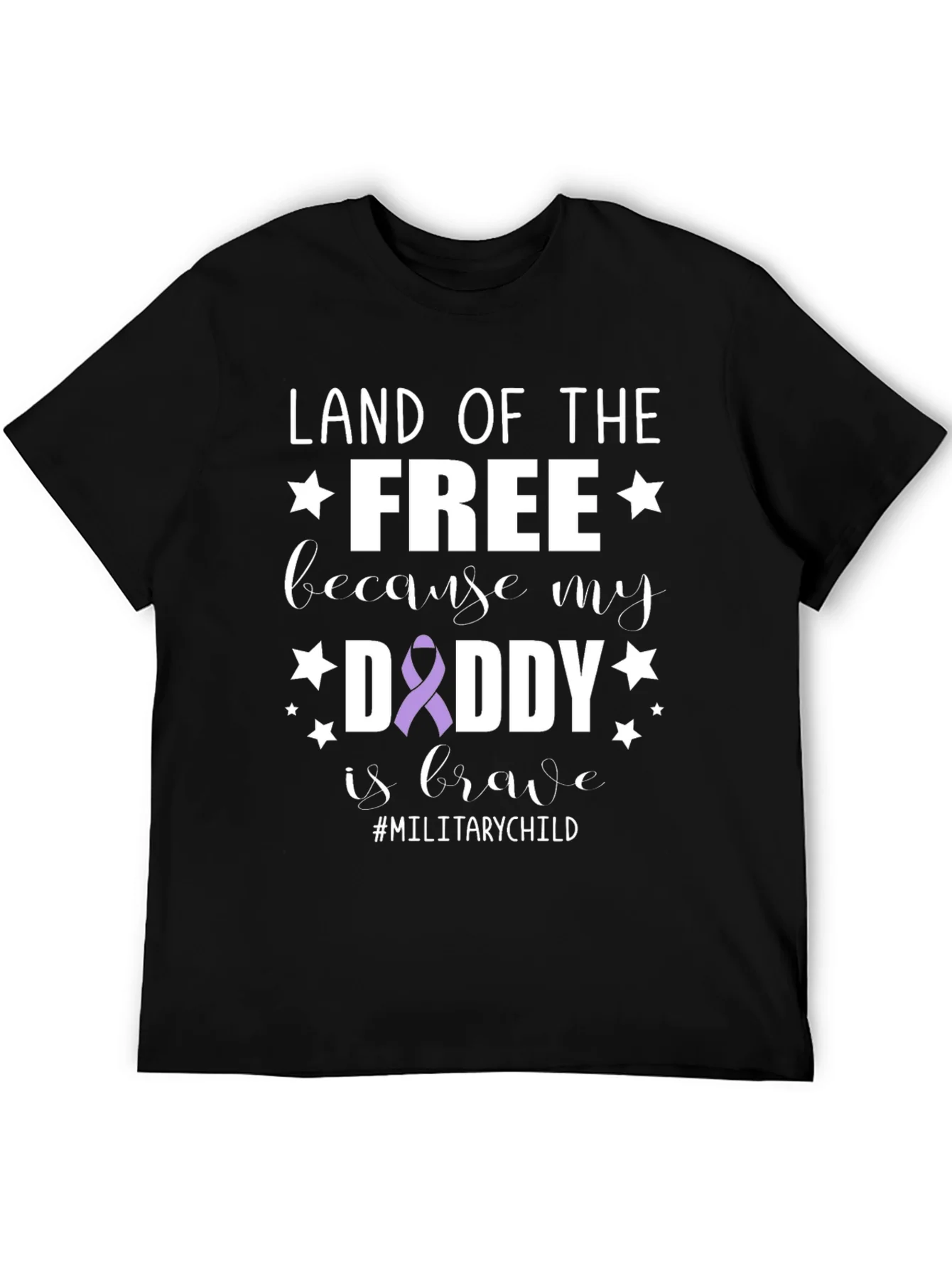 Land of the Free Daddy Military Child T-Shirt