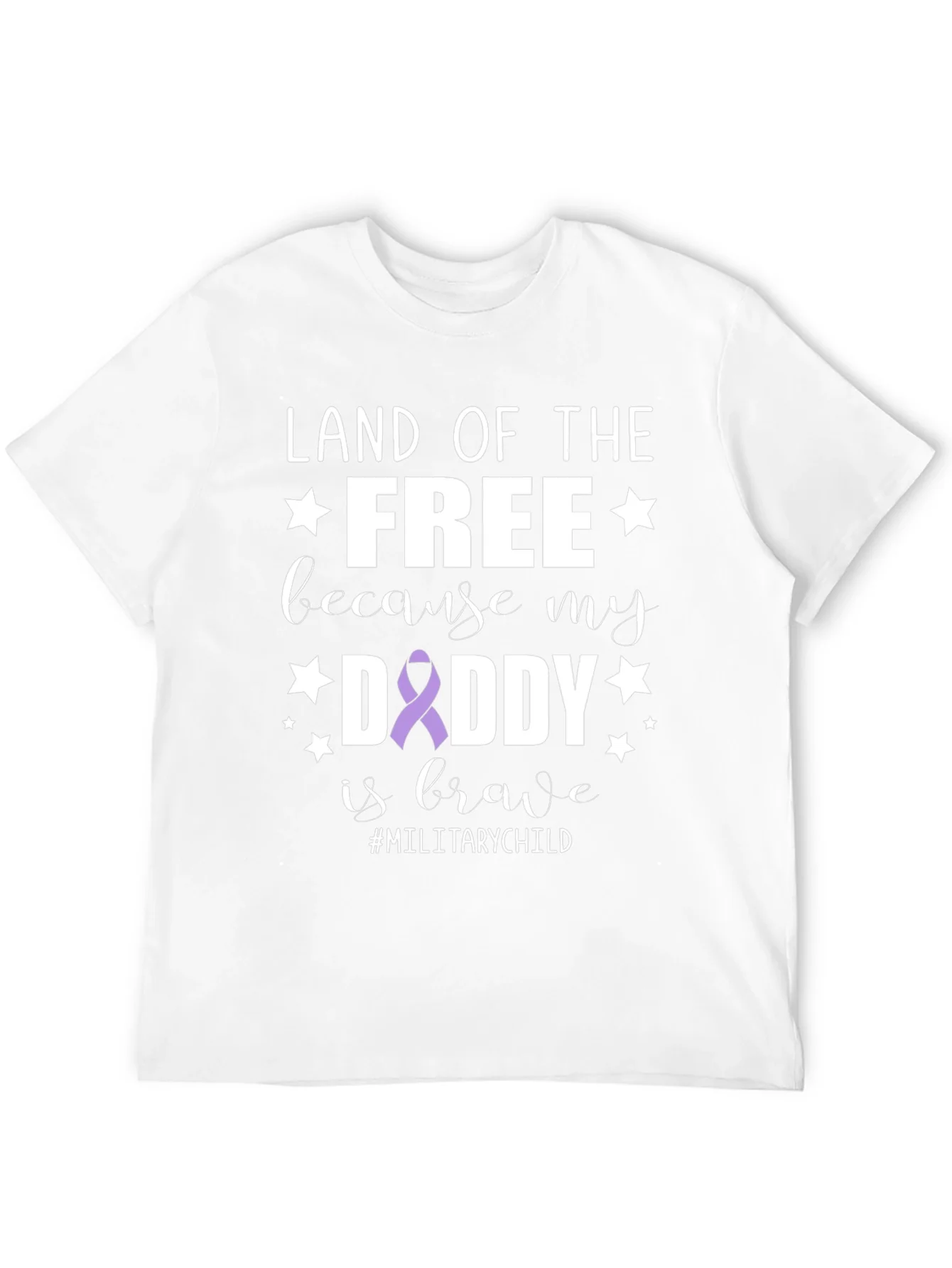 Land of the Free Daddy Military Child T-Shirt