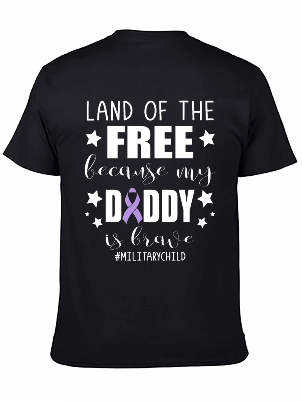 Land of the Free Daddy Military Child T-Shirt