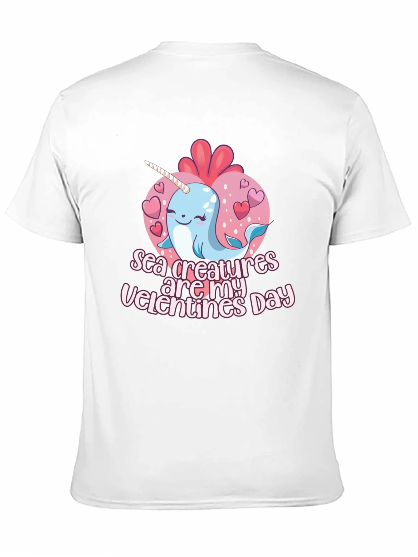 Sea Creatures Are My Valentines Day Black T-Shirt