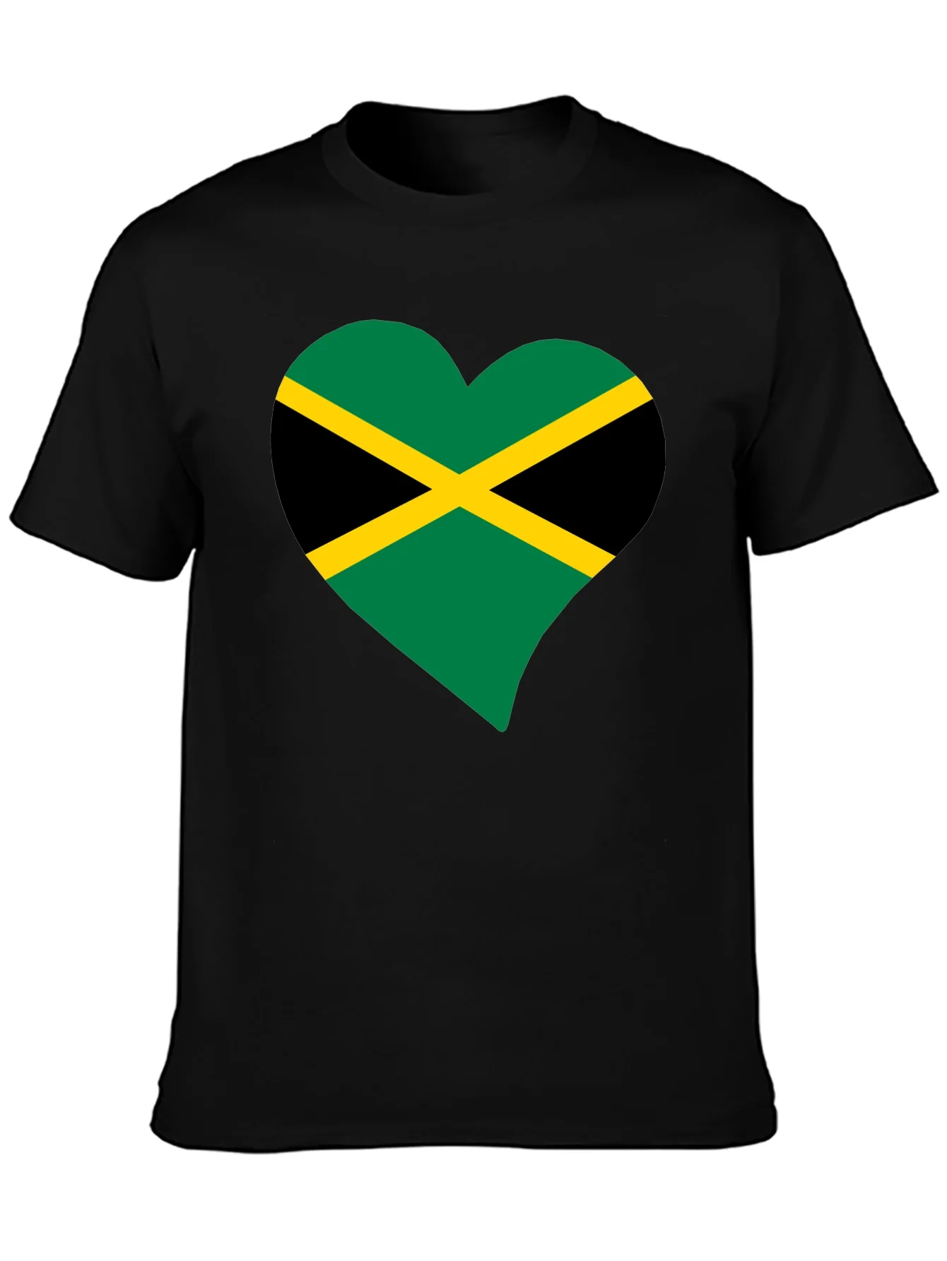 Jamaica Flag Heart T-Shirt