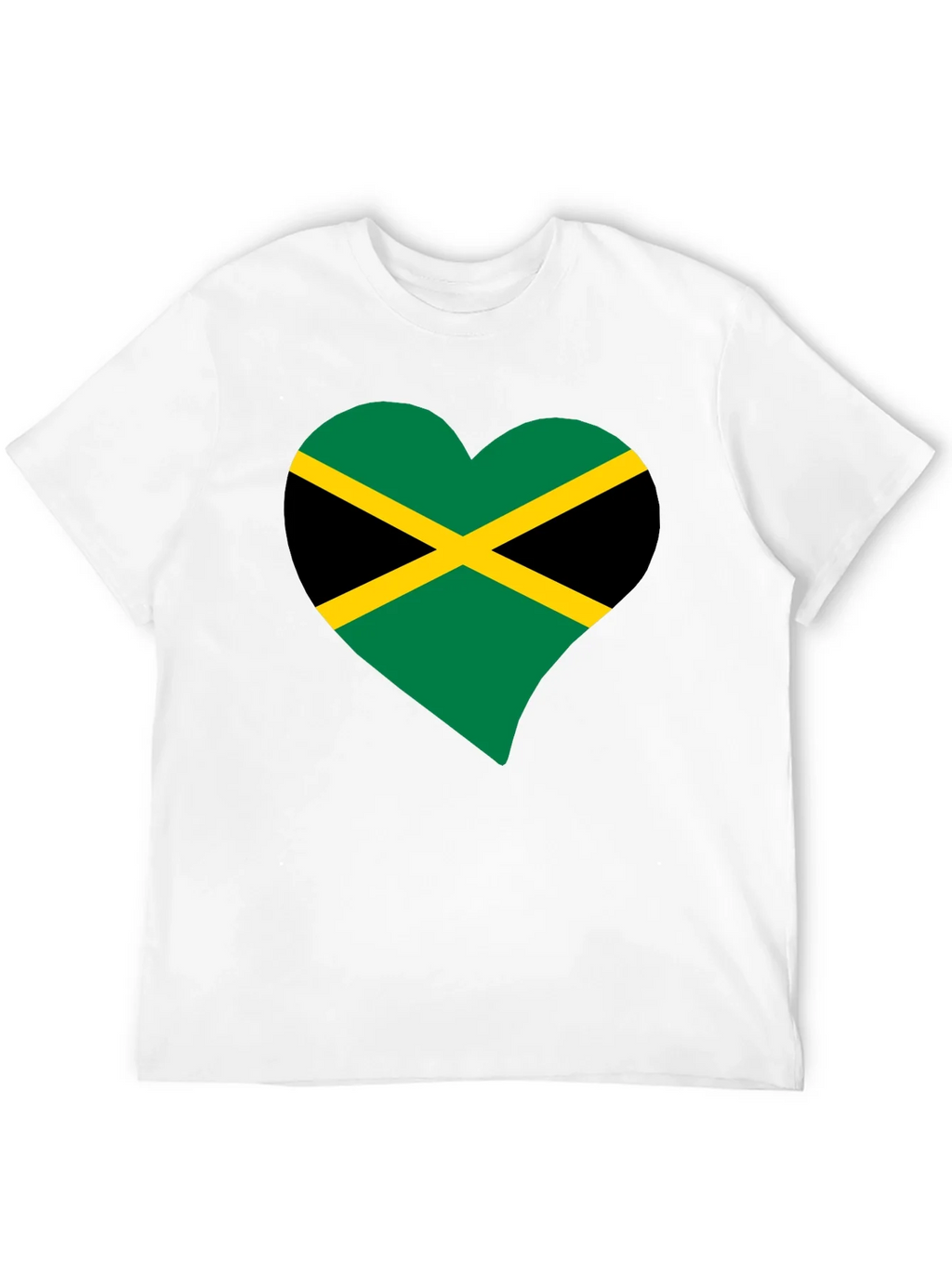 Jamaica Flag Heart T-Shirt