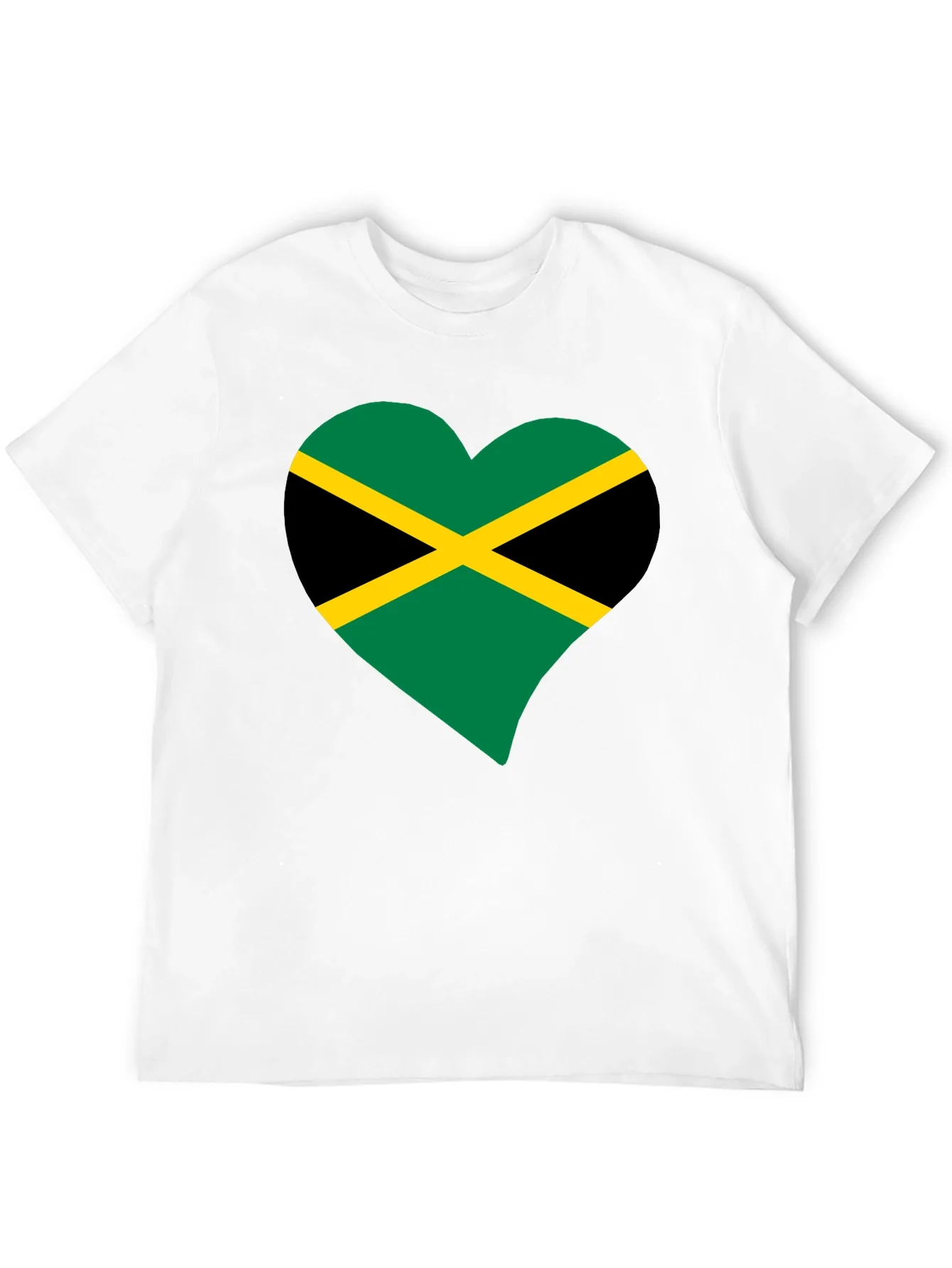 Jamaica Flag Heart T-Shirt