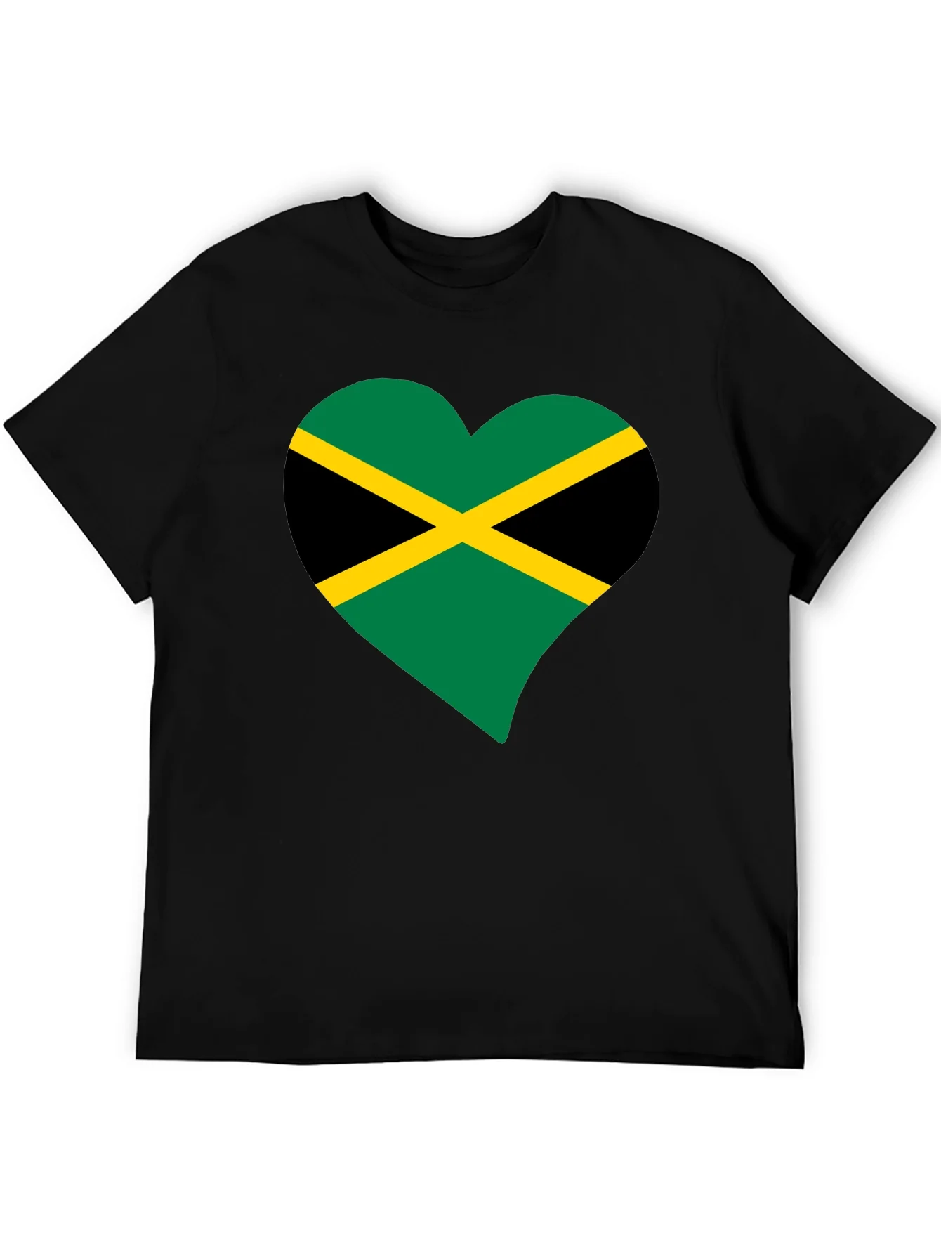 Jamaica Flag Heart T-Shirt