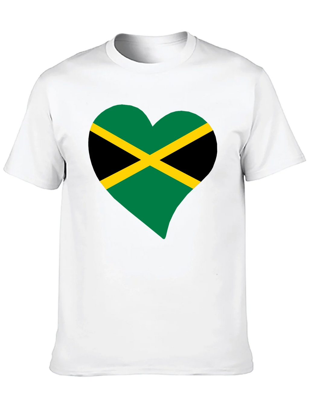 Jamaica Flag Heart T-Shirt