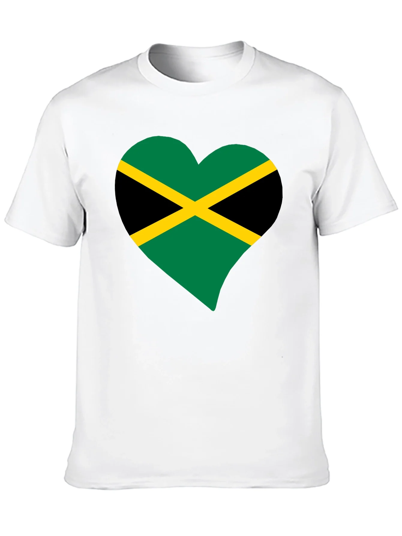 Jamaica Flag Heart T-Shirt