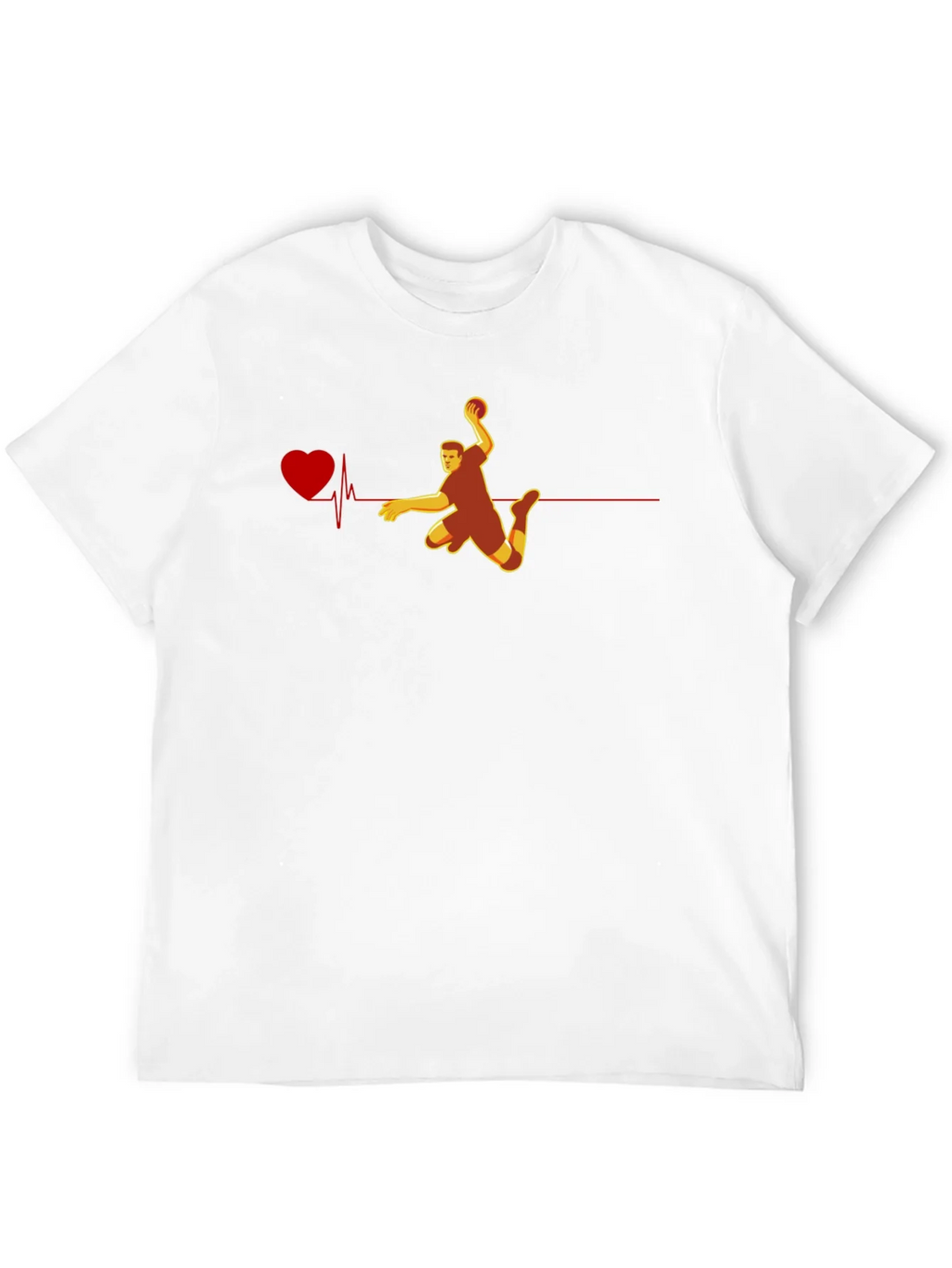 Handball Heartbeat Graphic Tee - Black