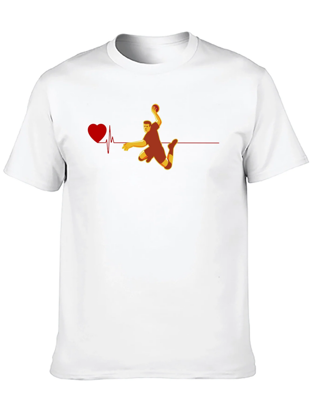 Handball Heartbeat Graphic Tee - Black