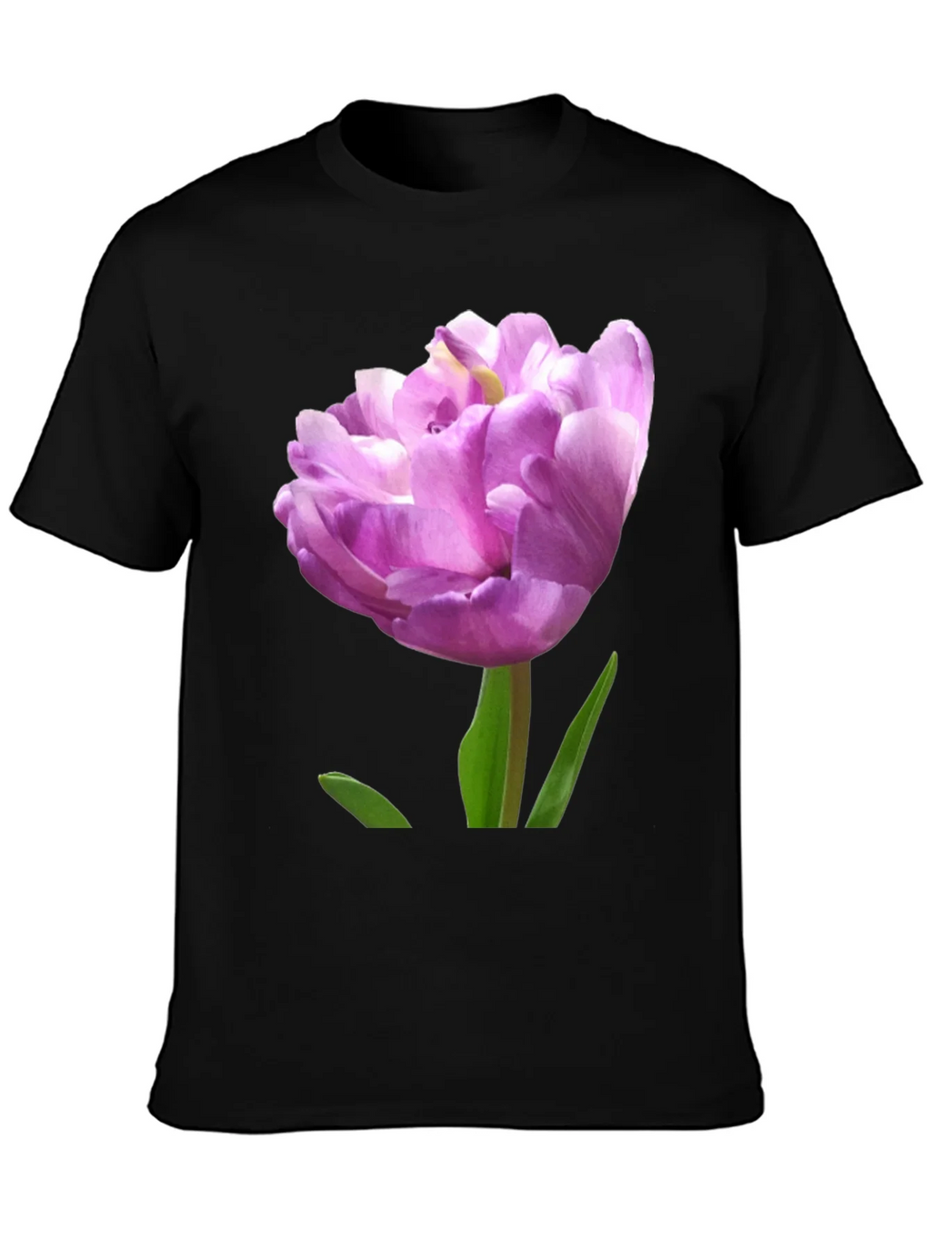 Floral Graphic Tee - Purple Tulip Design