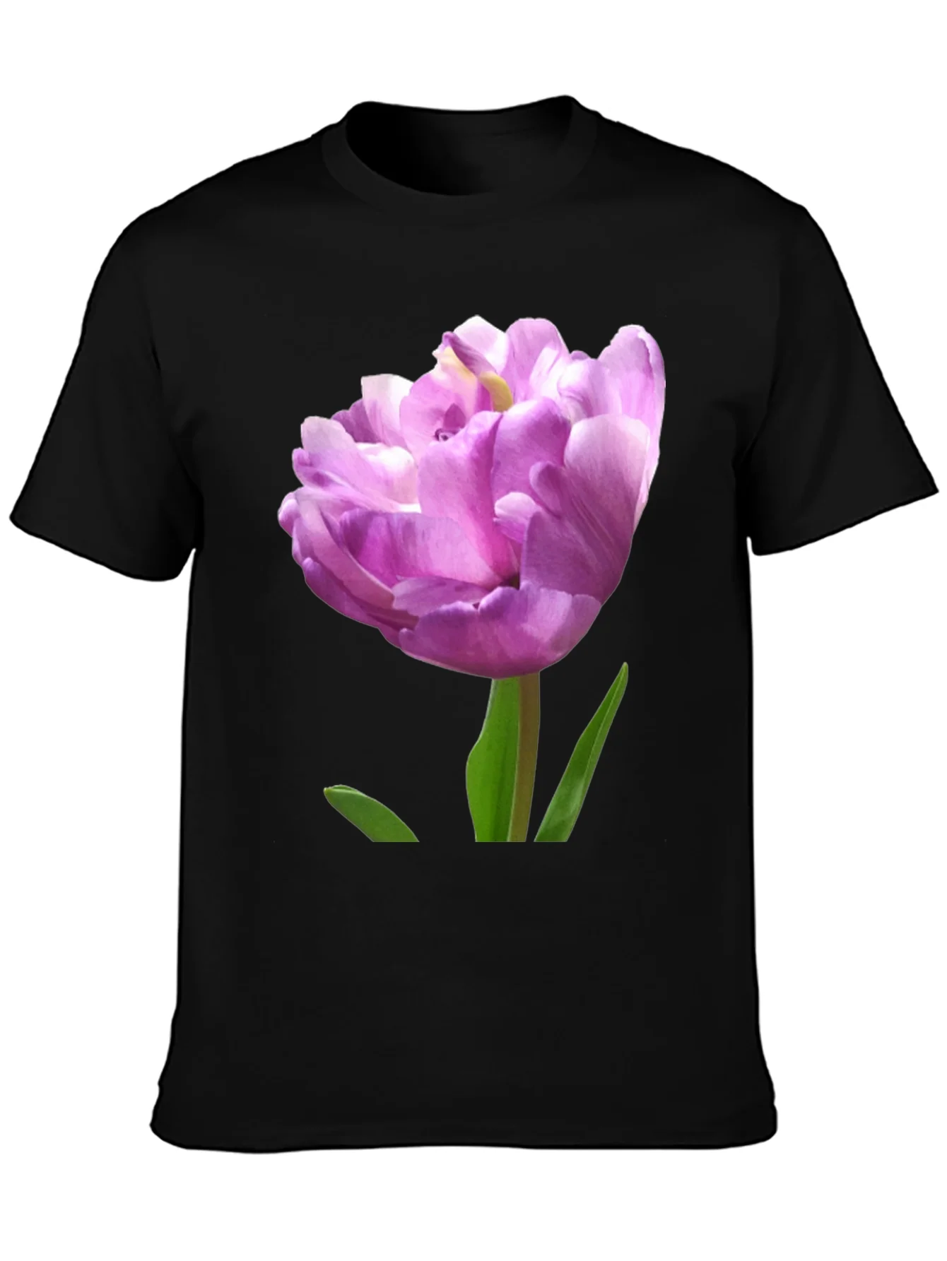 Floral Graphic Tee - Purple Tulip Design
