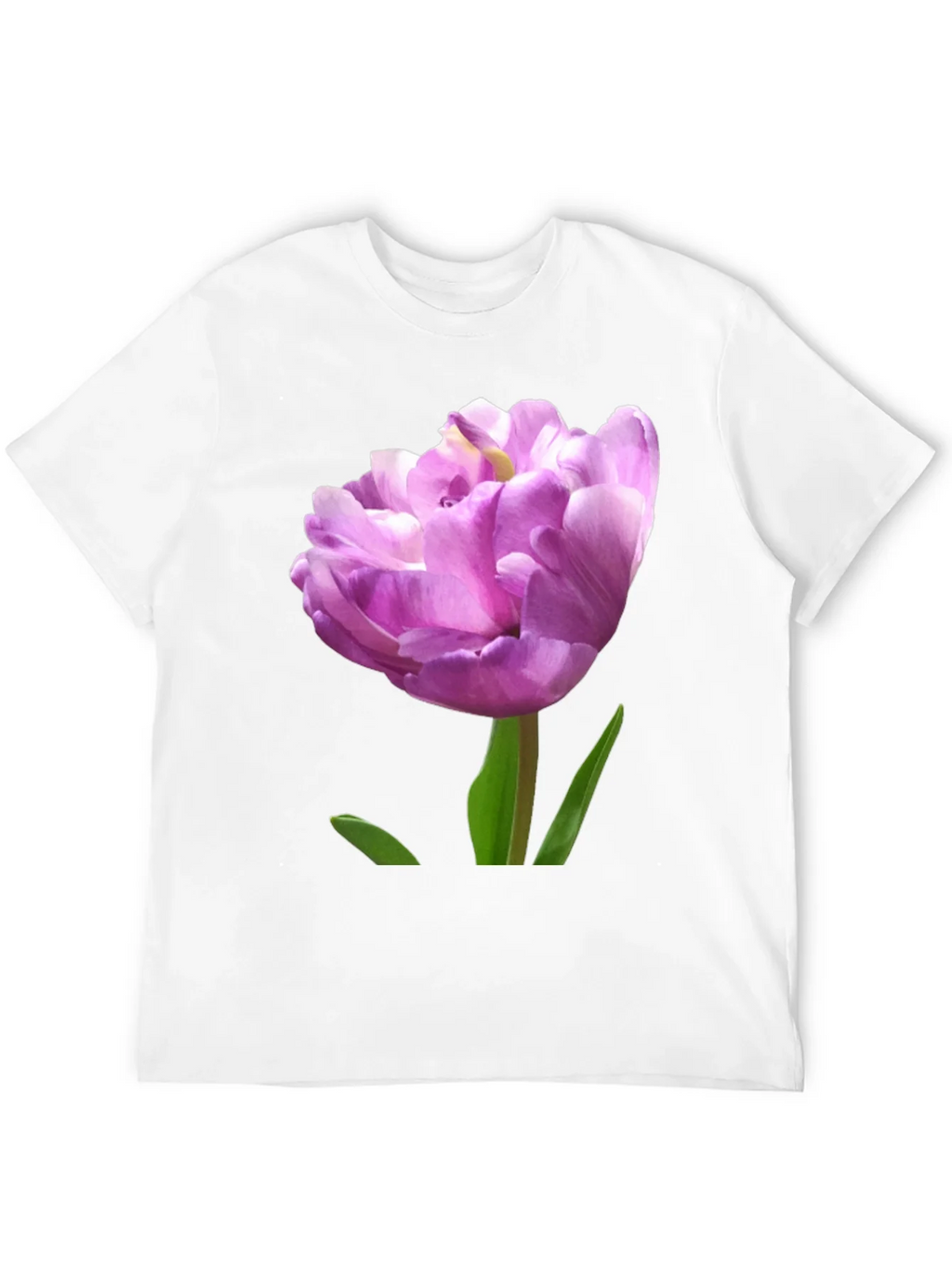 Floral Graphic Tee - Purple Tulip Design