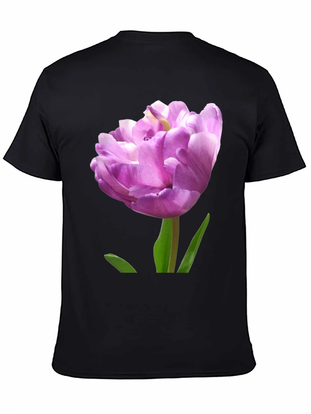 Floral Graphic Tee - Purple Tulip Design