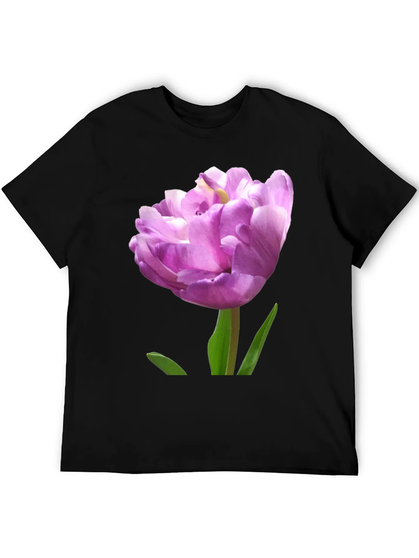 Floral Graphic Tee - Purple Tulip Design