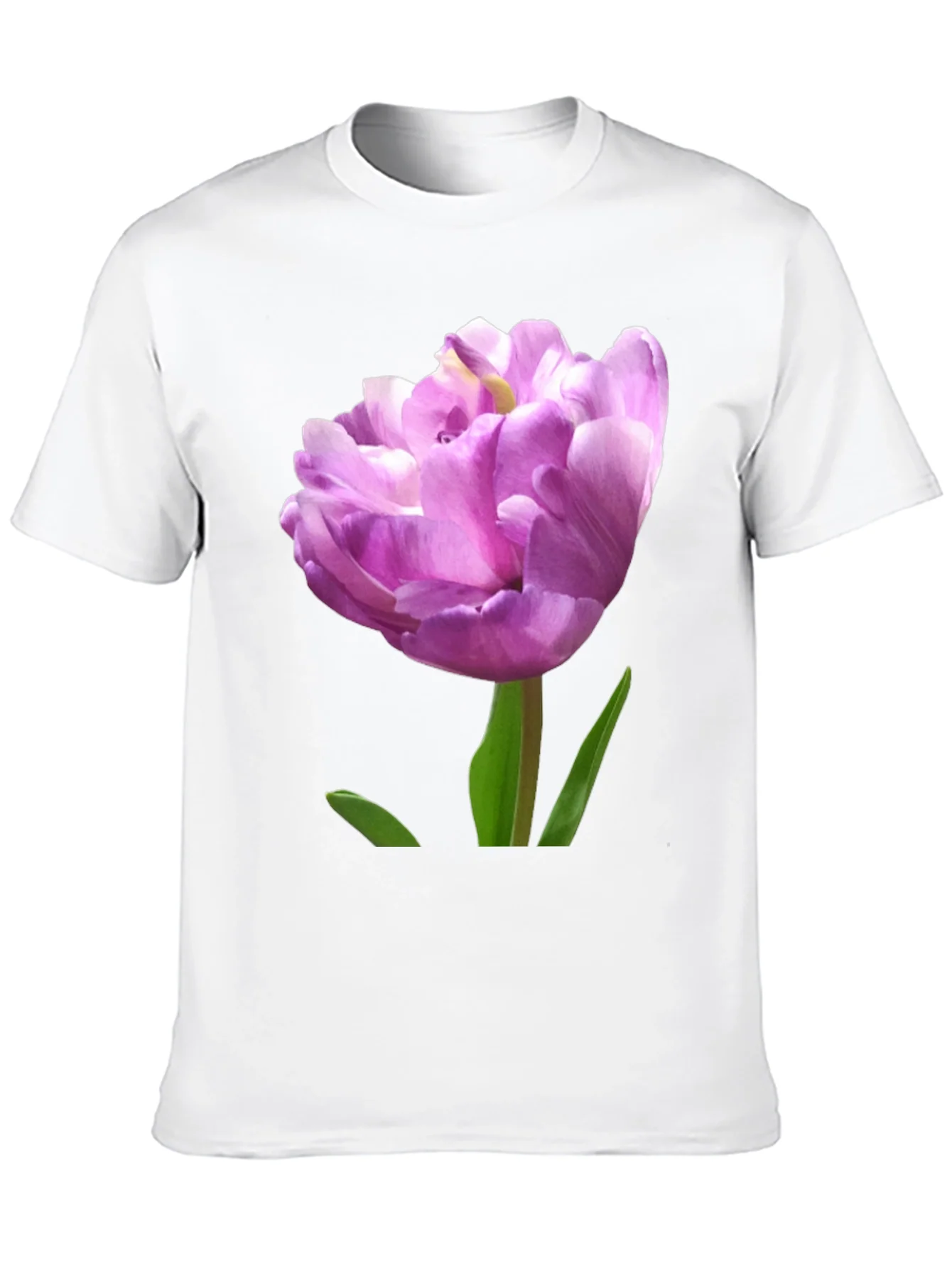 Floral Graphic Tee - Purple Tulip Design