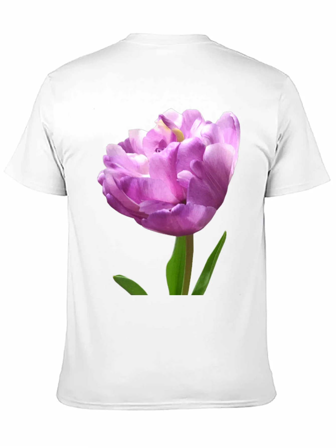 Floral Graphic Tee - Purple Tulip Design