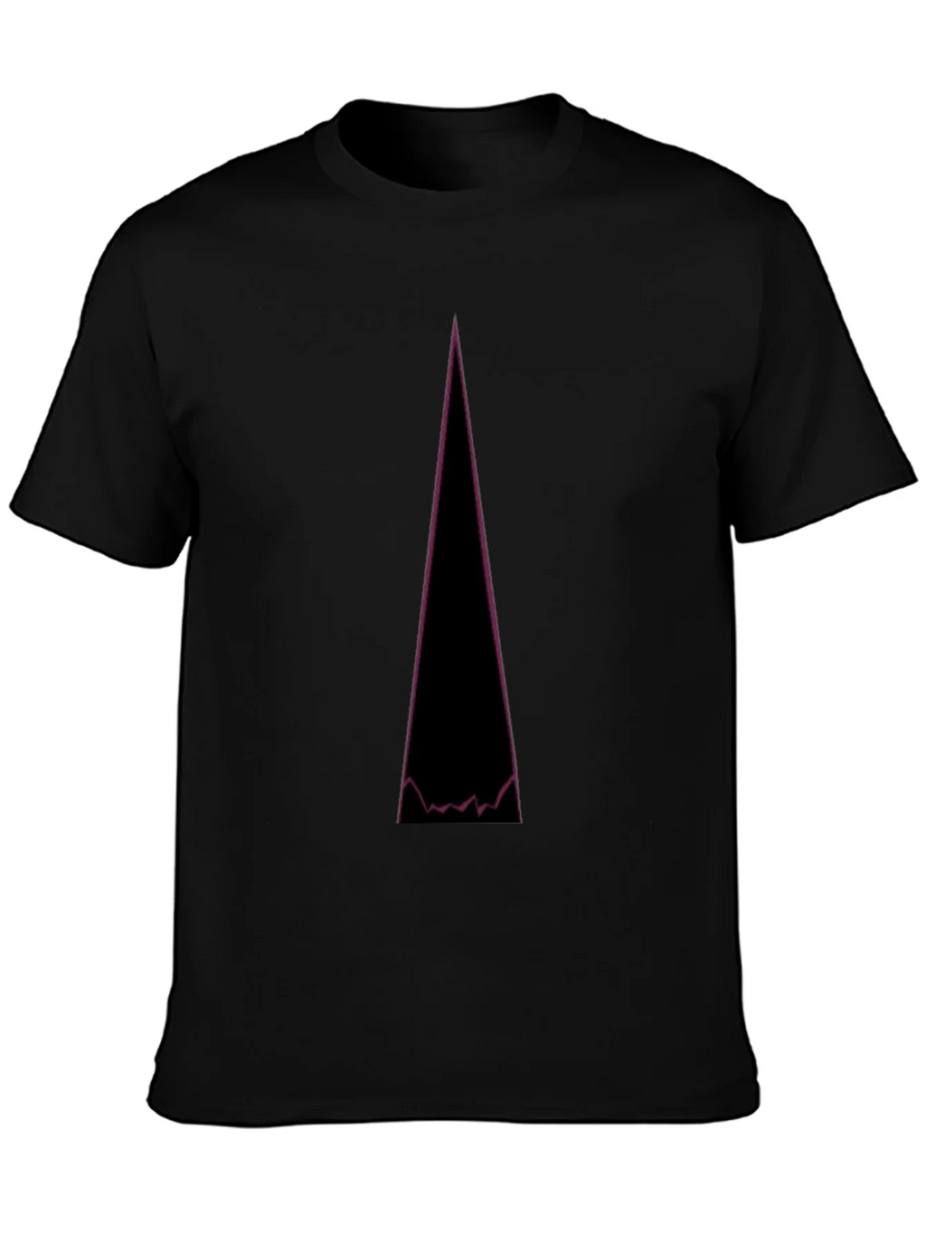 Abstract Mountain Peak Graphic Tee - Black