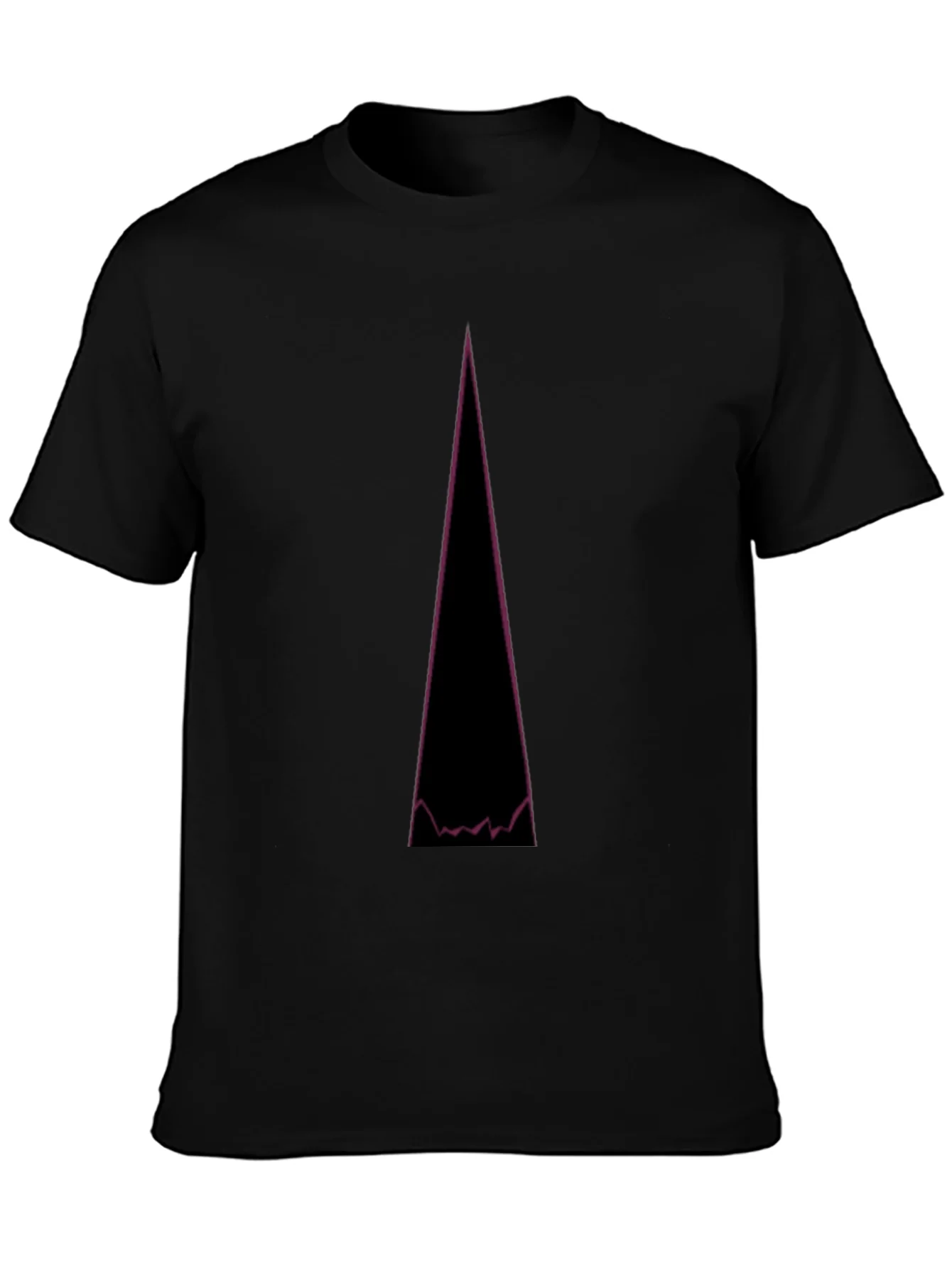 Abstract Mountain Peak Graphic Tee - Black