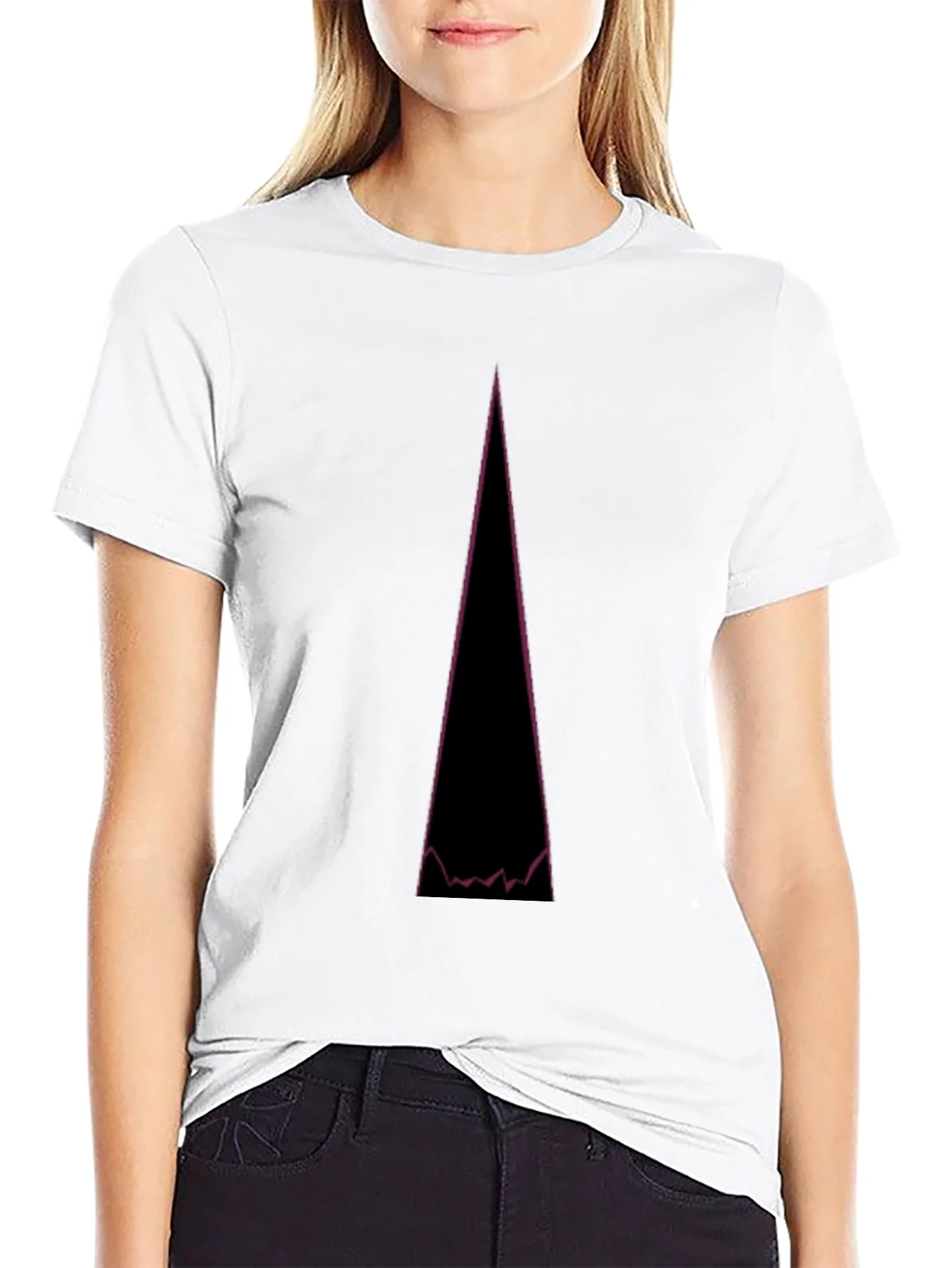Abstract Mountain Peak Graphic Tee - Black