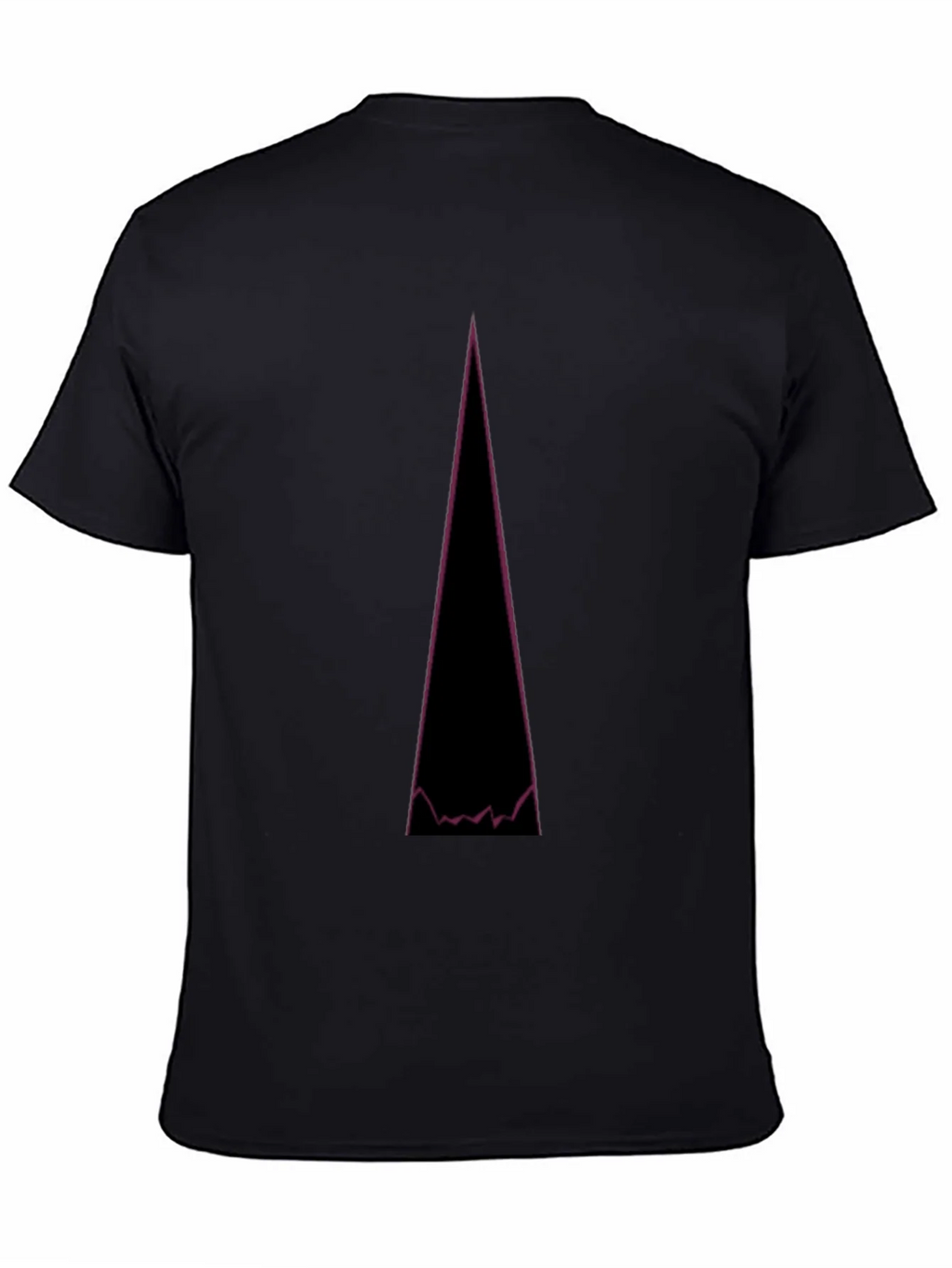 Abstract Mountain Peak Graphic Tee - Black