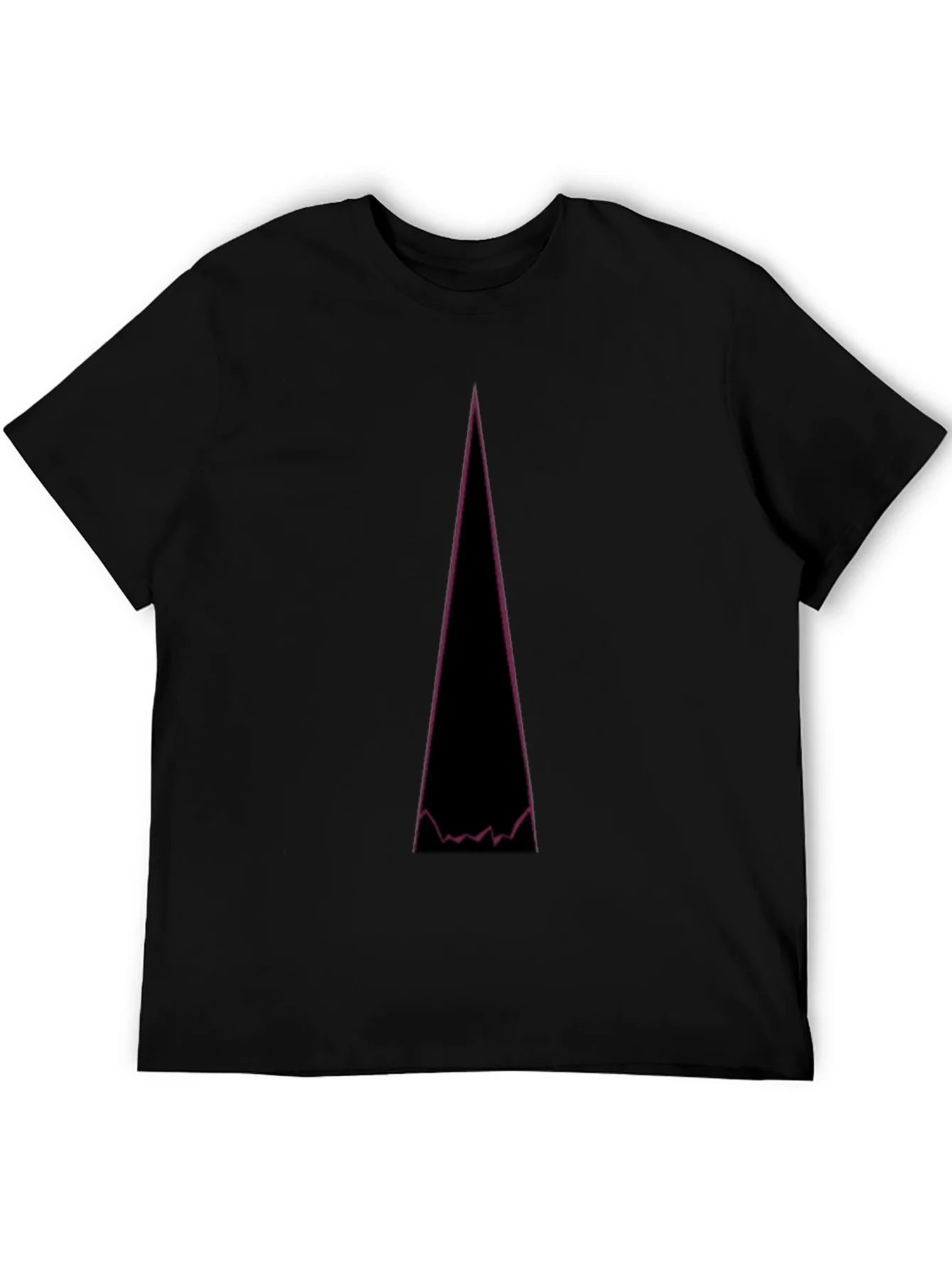 Abstract Mountain Peak Graphic Tee - Black