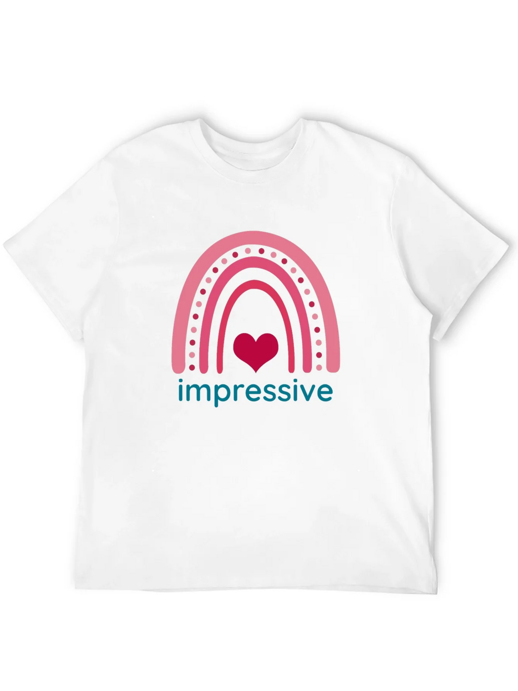 Impressive Heart Rainbow Graphic T-Shirt