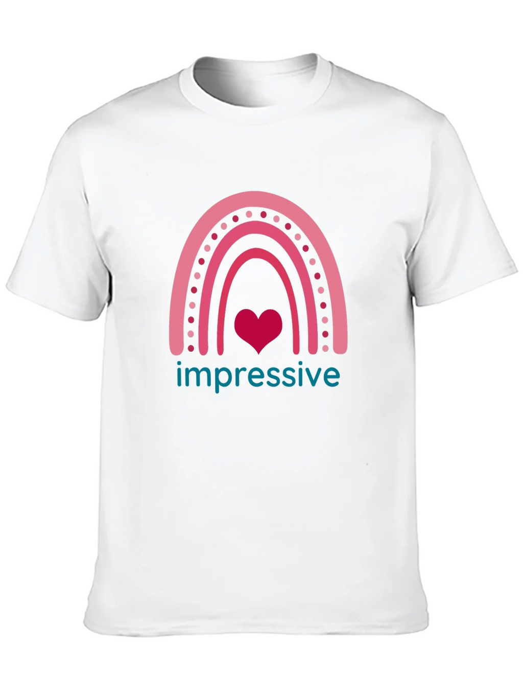 Impressive Heart Rainbow Graphic T-Shirt