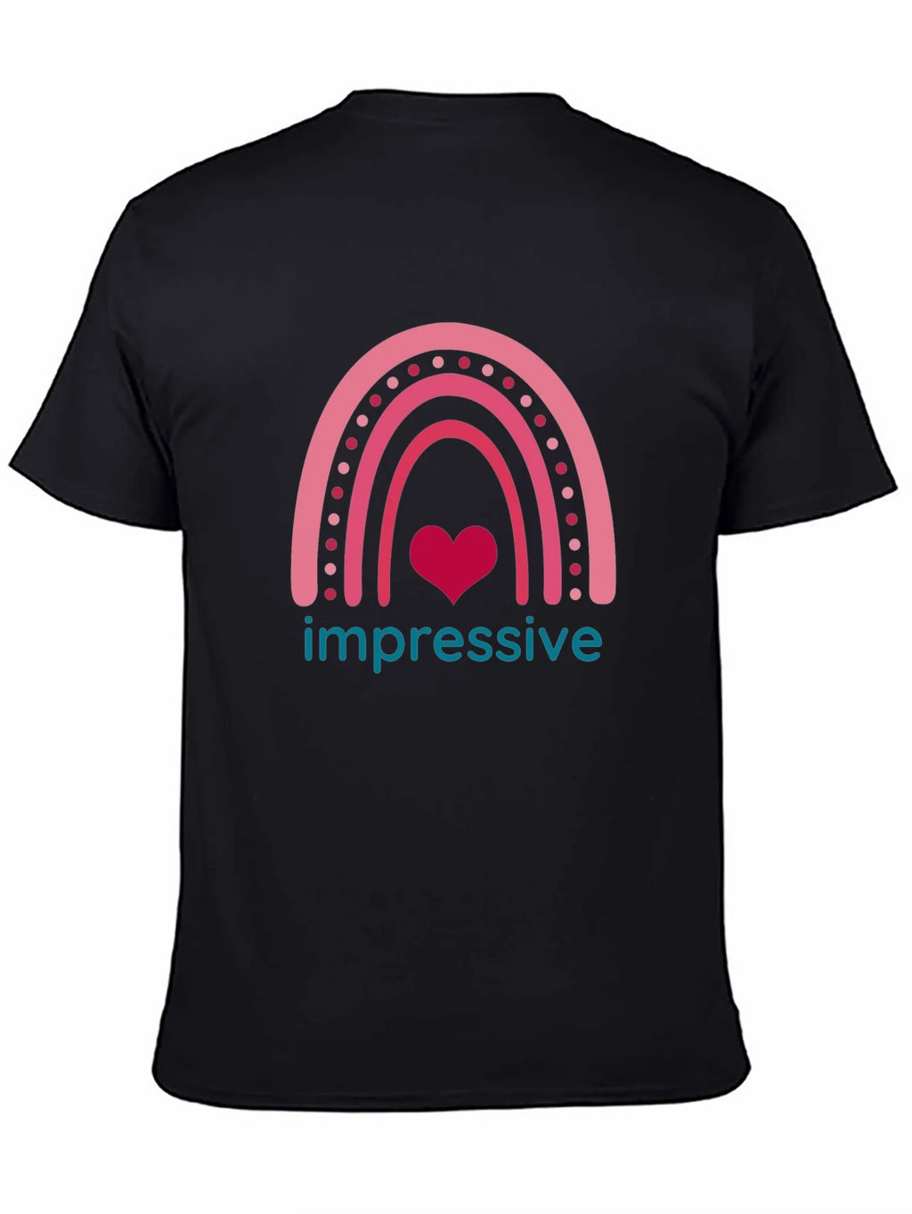 Impressive Heart Rainbow Graphic T-Shirt