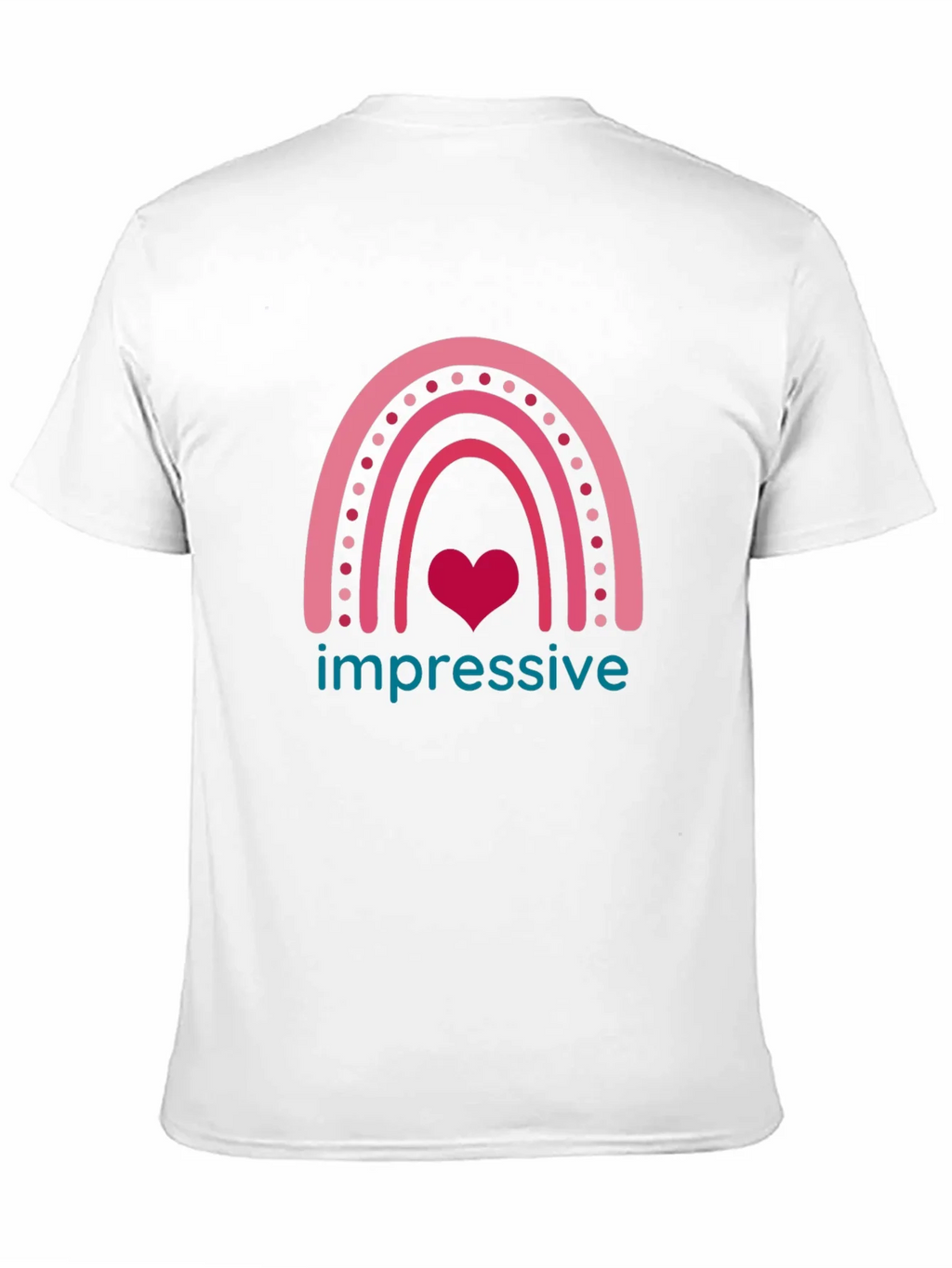 Impressive Heart Rainbow Graphic T-Shirt