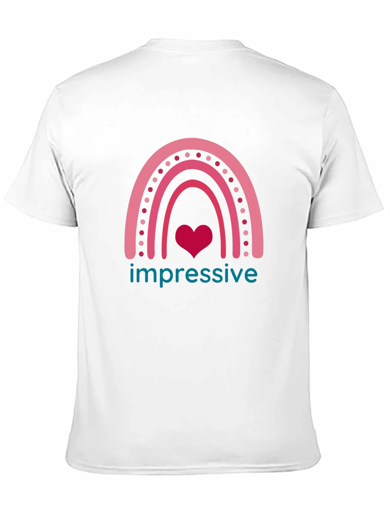 Impressive Heart Rainbow Graphic T-Shirt