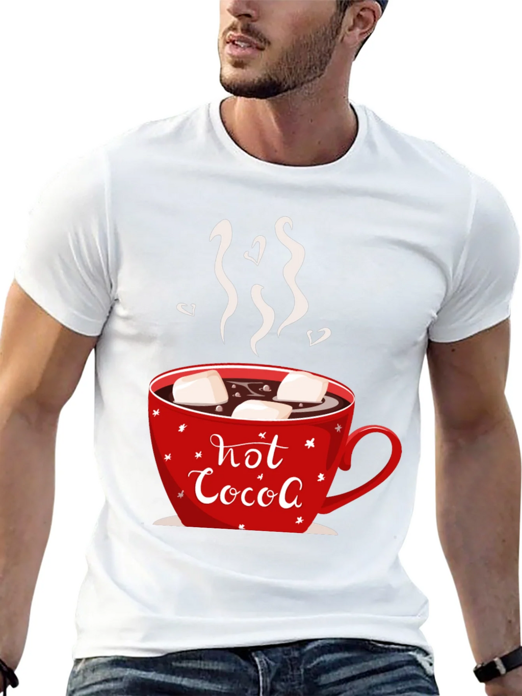 Hot Cocoa Graphic Tee - Cozy Winter Shirt