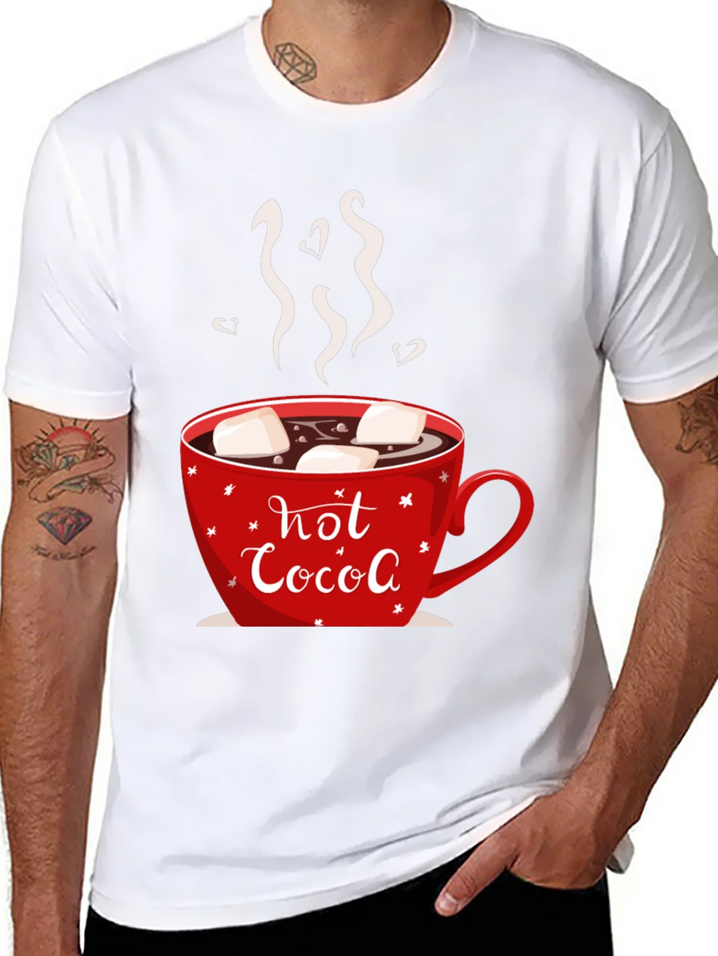 Hot Cocoa Graphic Tee - Cozy Winter Shirt