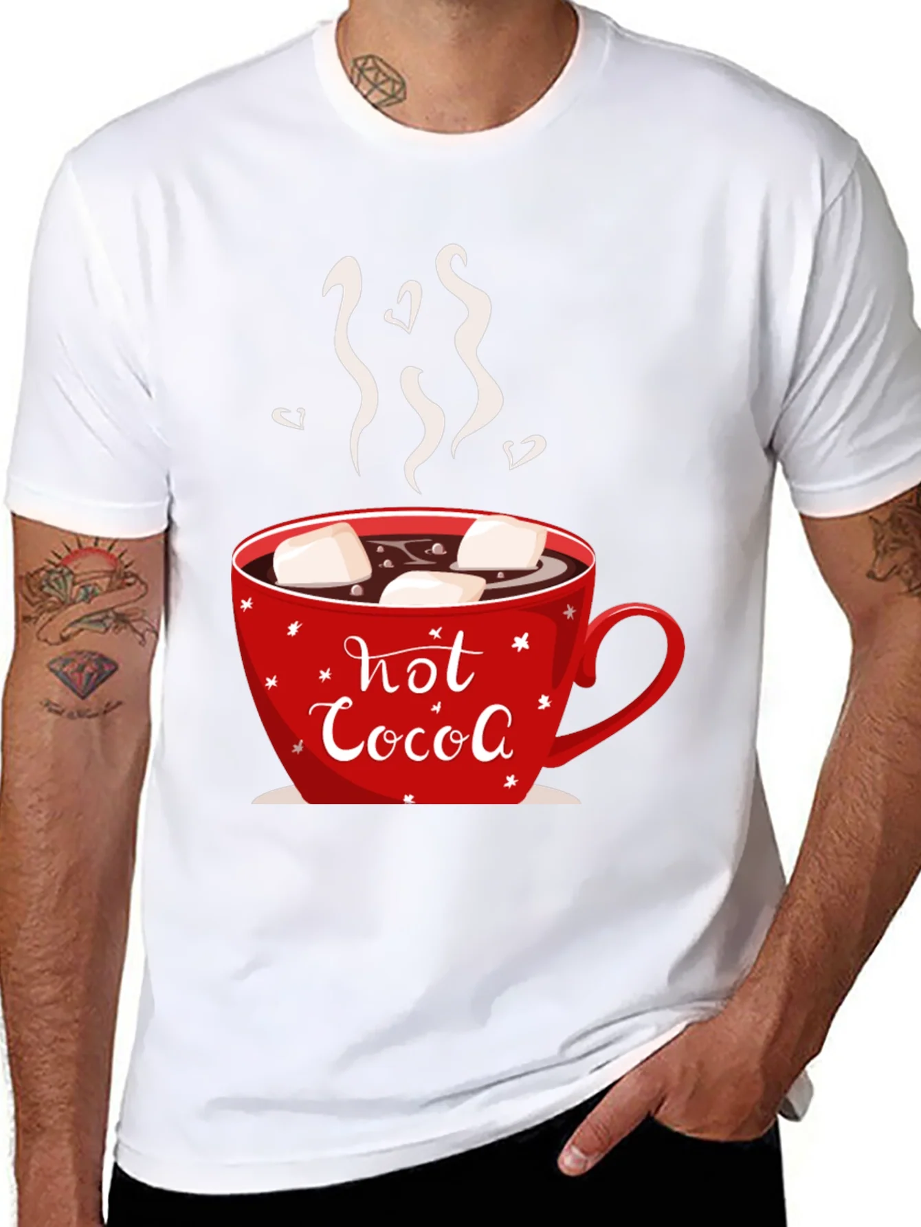 Hot Cocoa Graphic Tee - Cozy Winter Shirt